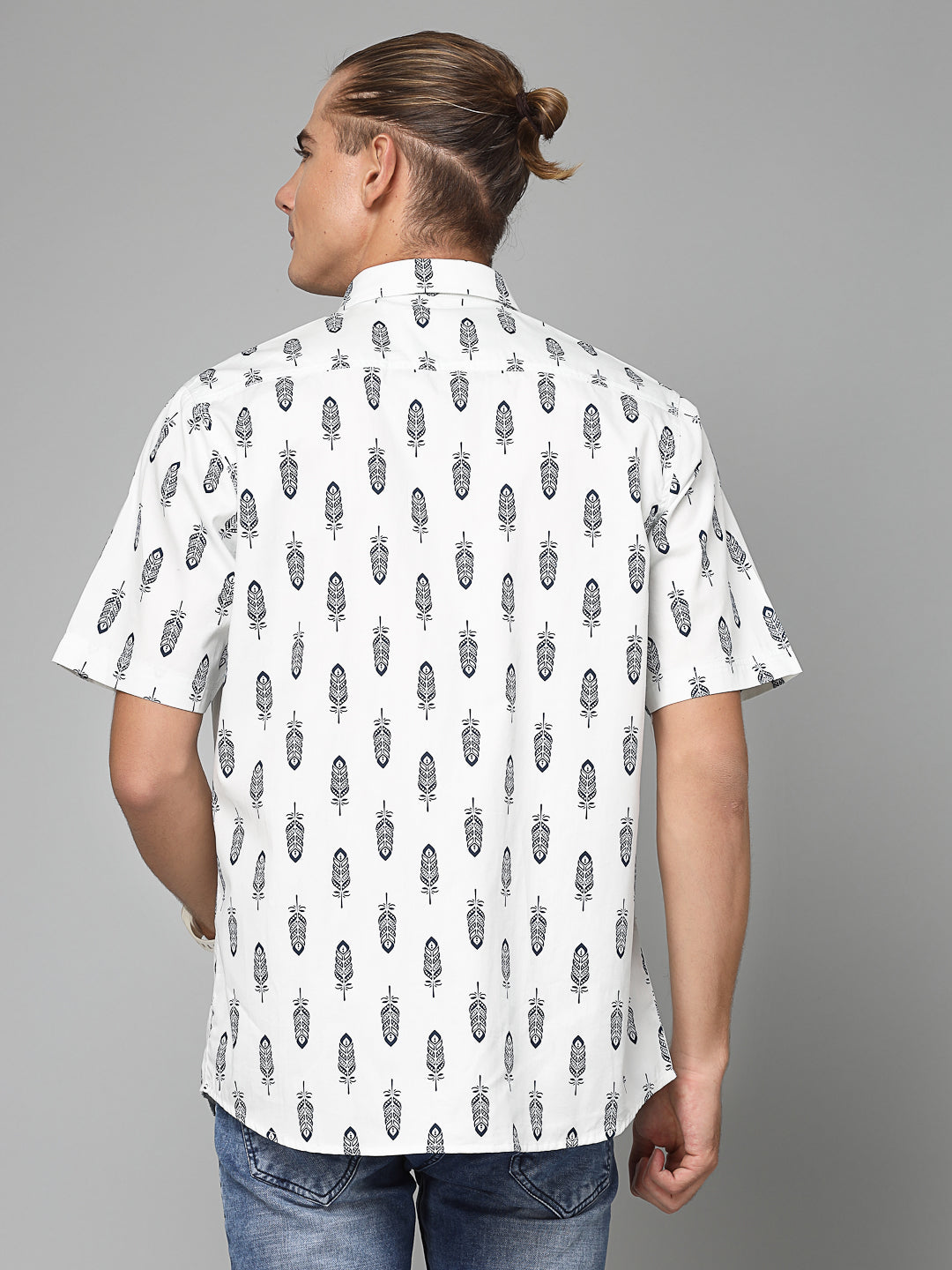 Valbone Men Printed Giza Cotton Casual Shirt