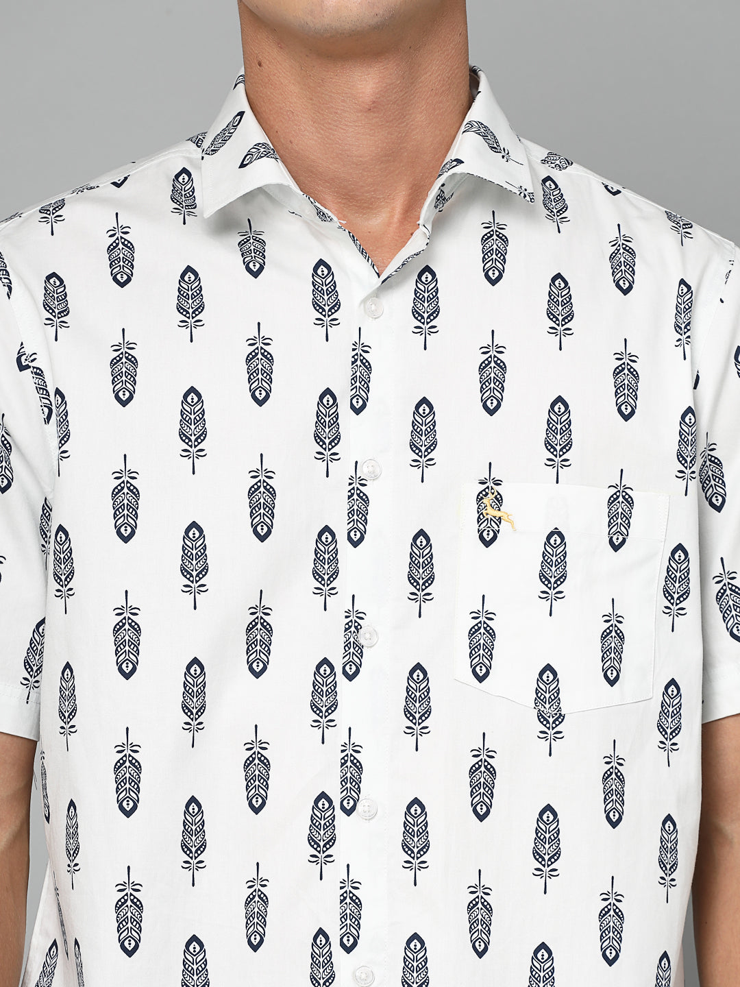 Valbone Men Printed Giza Cotton Casual Shirt