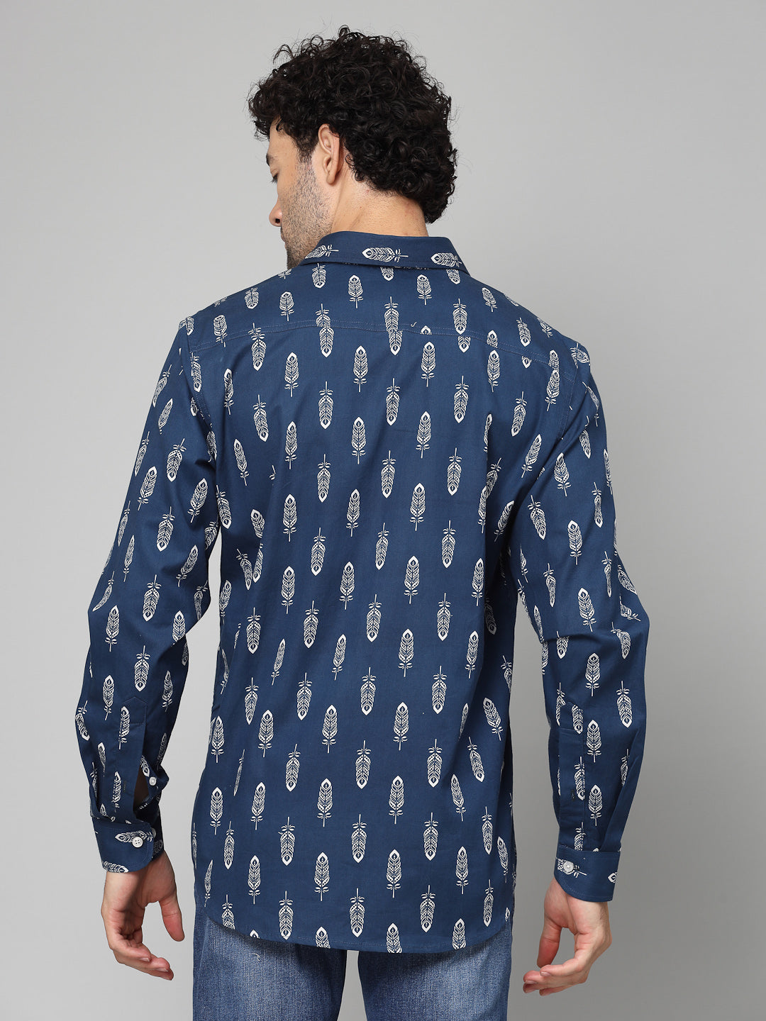 Valbone Men Printed Giza Cotton Casual Shirt