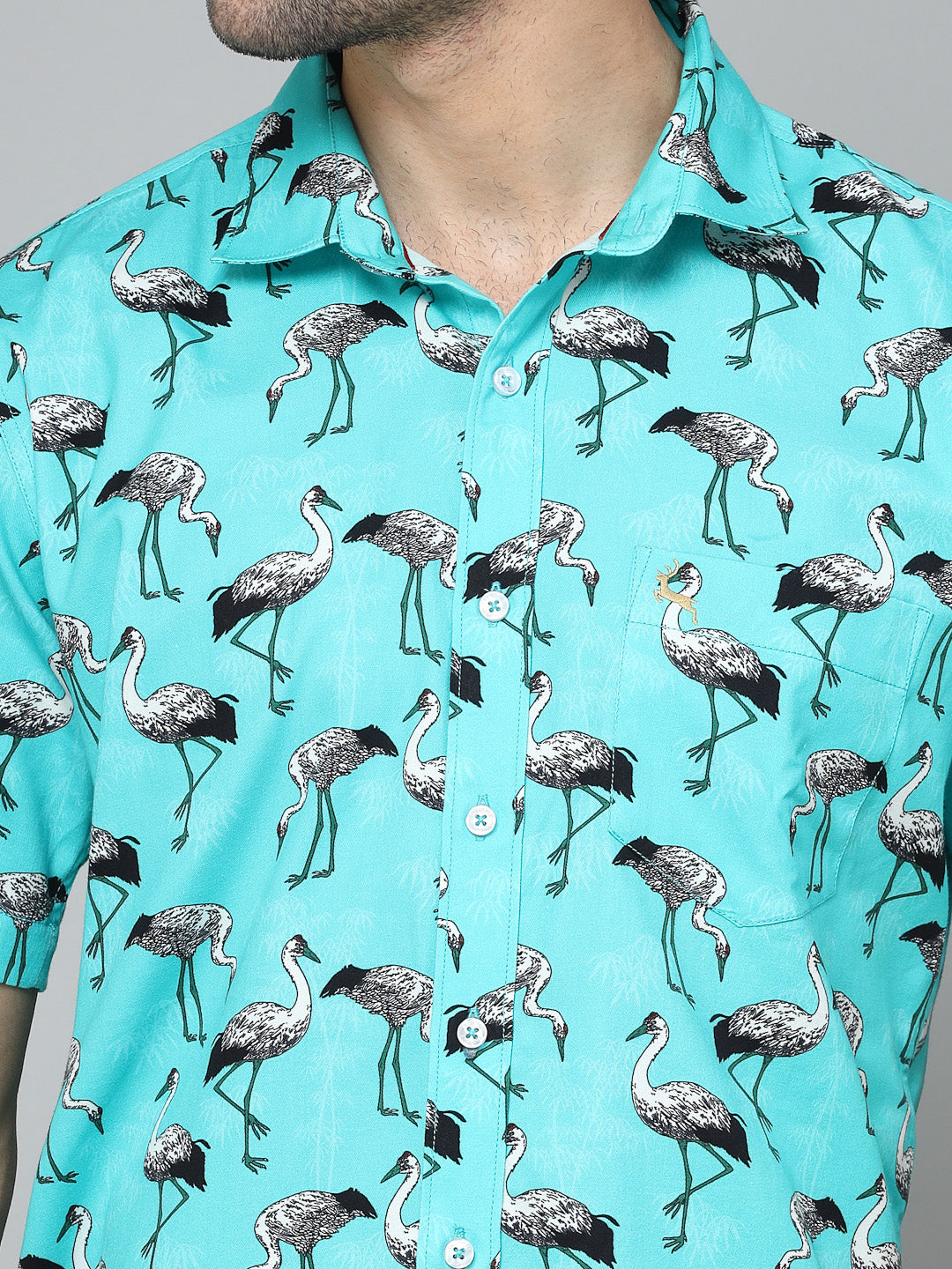 Valbone Men Printed Giza Cotton Casual Shirt