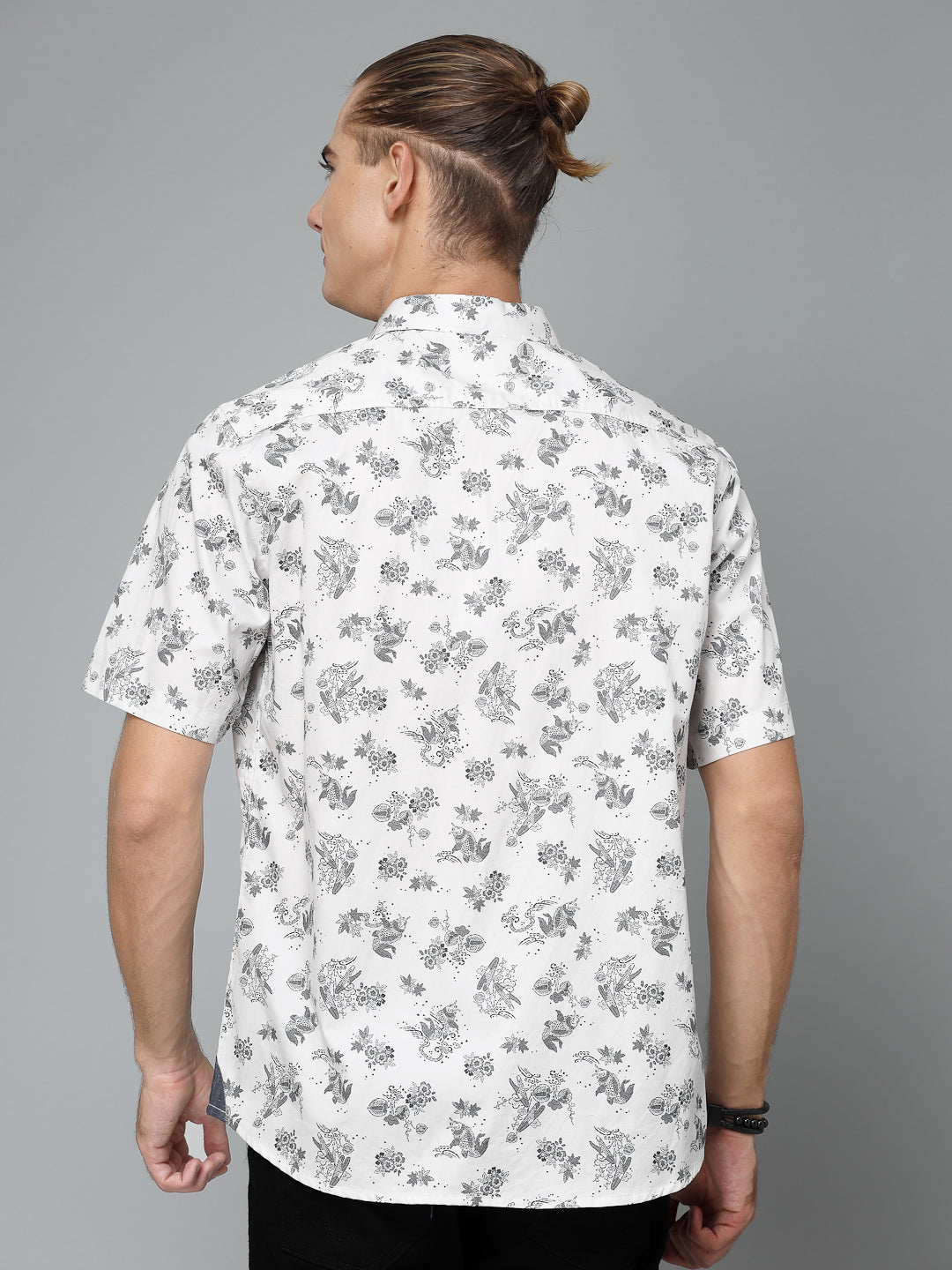 Valbone Men Printed Giza Cotton Casual Shirt