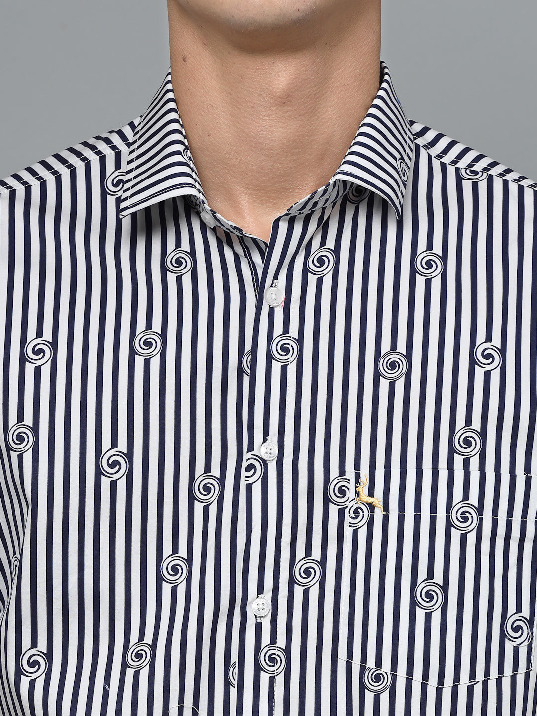 Valbone Men Printed Giza Cotton Casual Shirt