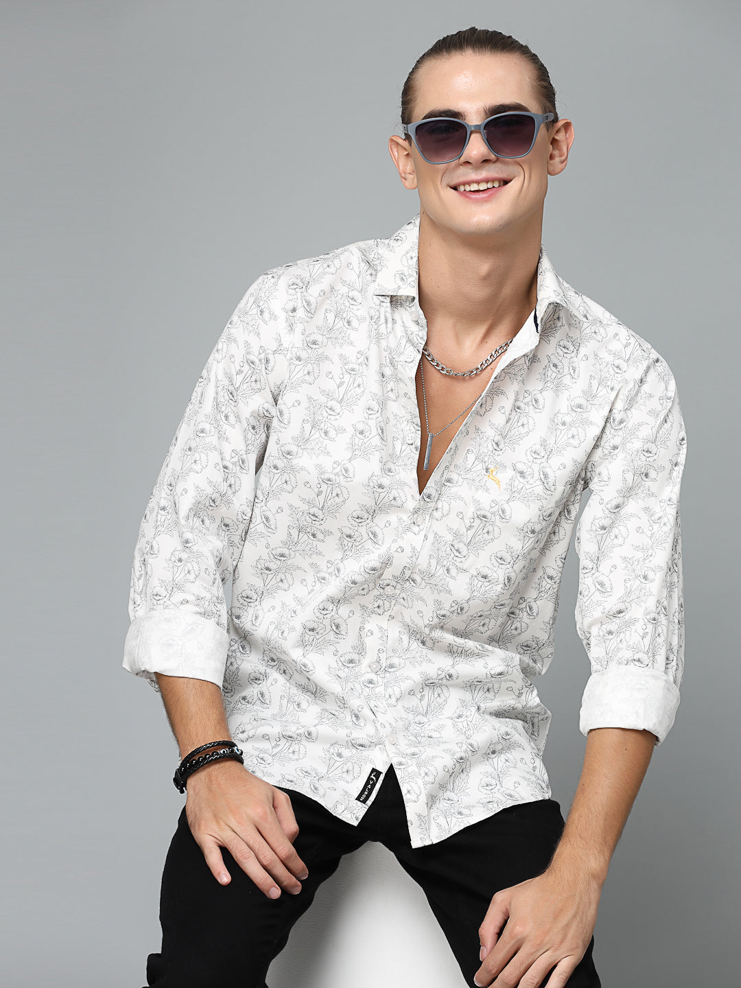 valbone-men-s-Geometric-printed-giza-cotton-casual-shirt