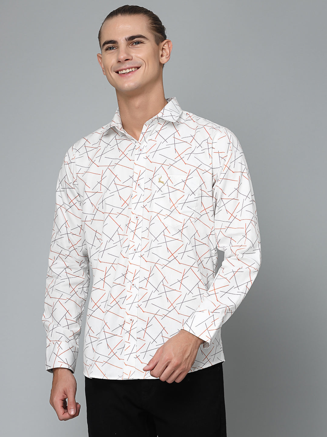 Valbone Men Printed Giza Cotton Casual full sleeves Shirt