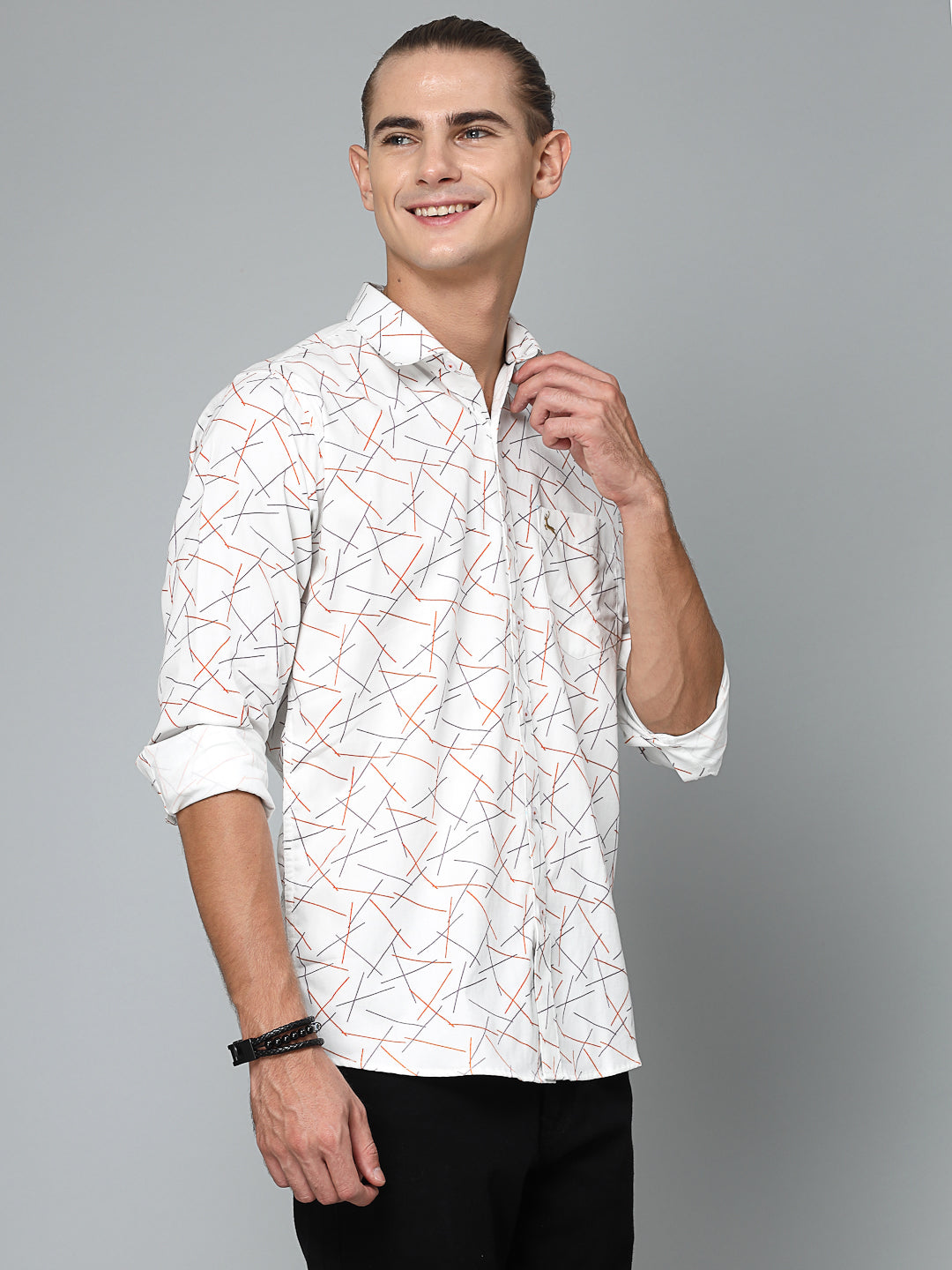 Valbone Men Printed Giza Cotton Casual full sleeves Shirt