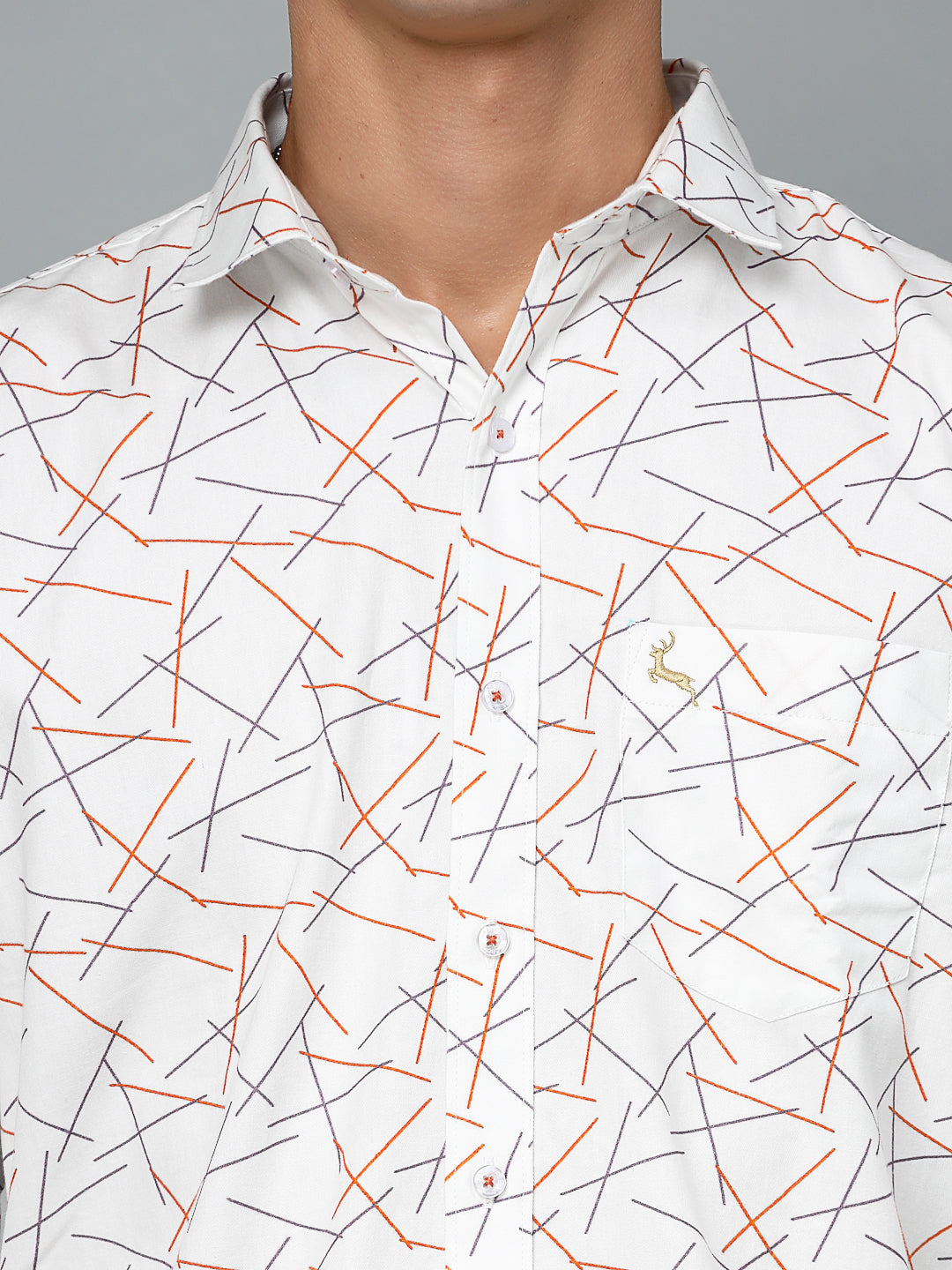 Valbone Men Printed Giza Cotton Casual full sleeves Shirt