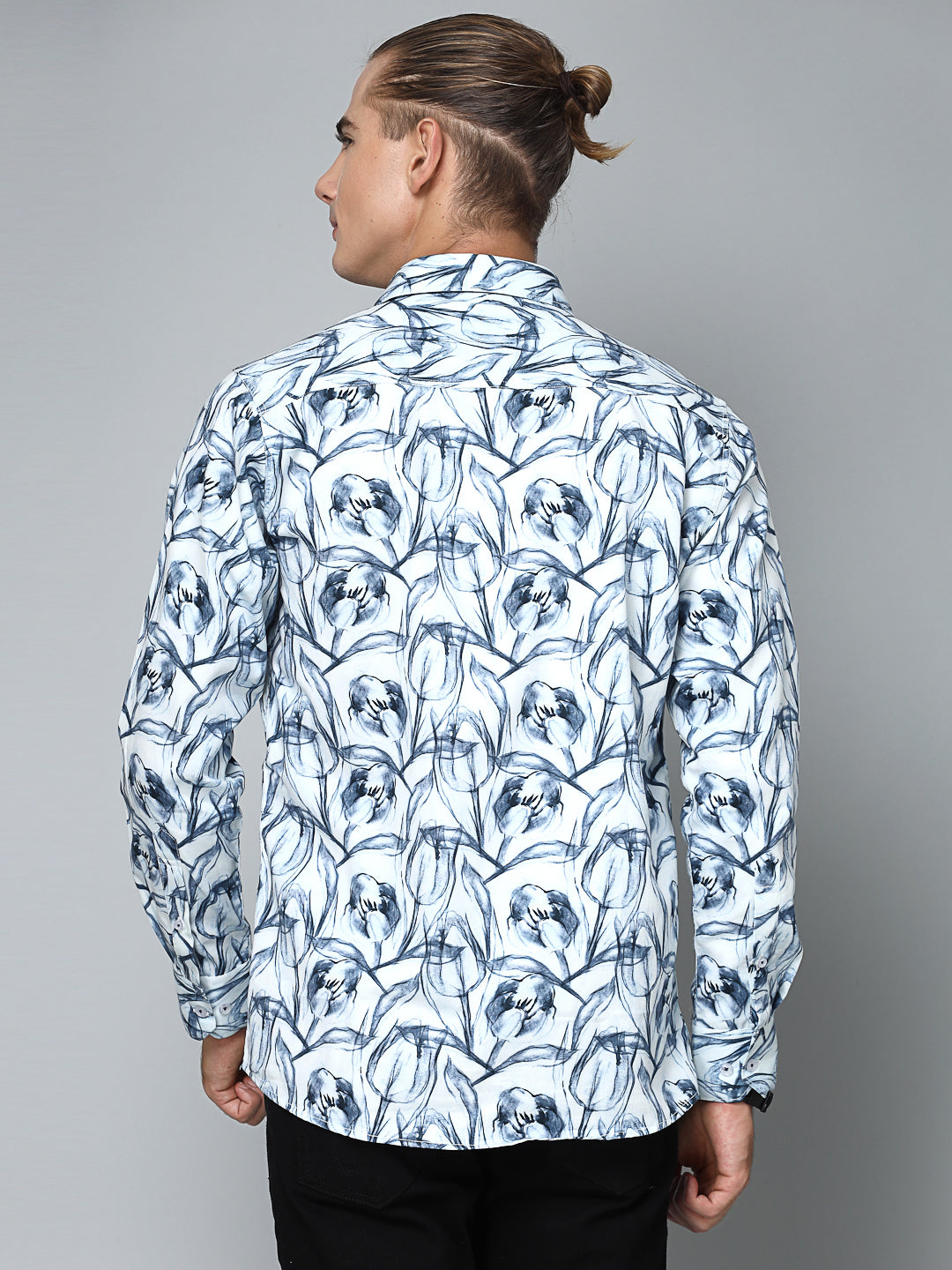 Valbone Men Abstract Printed Giza Cotton Casual full sleeves Shirt