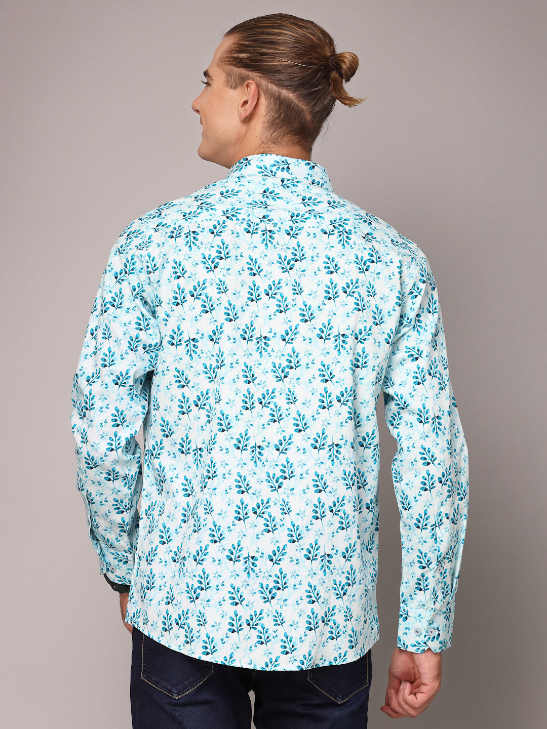 Valbone Men Printed Giza Cotton Casual Shirt