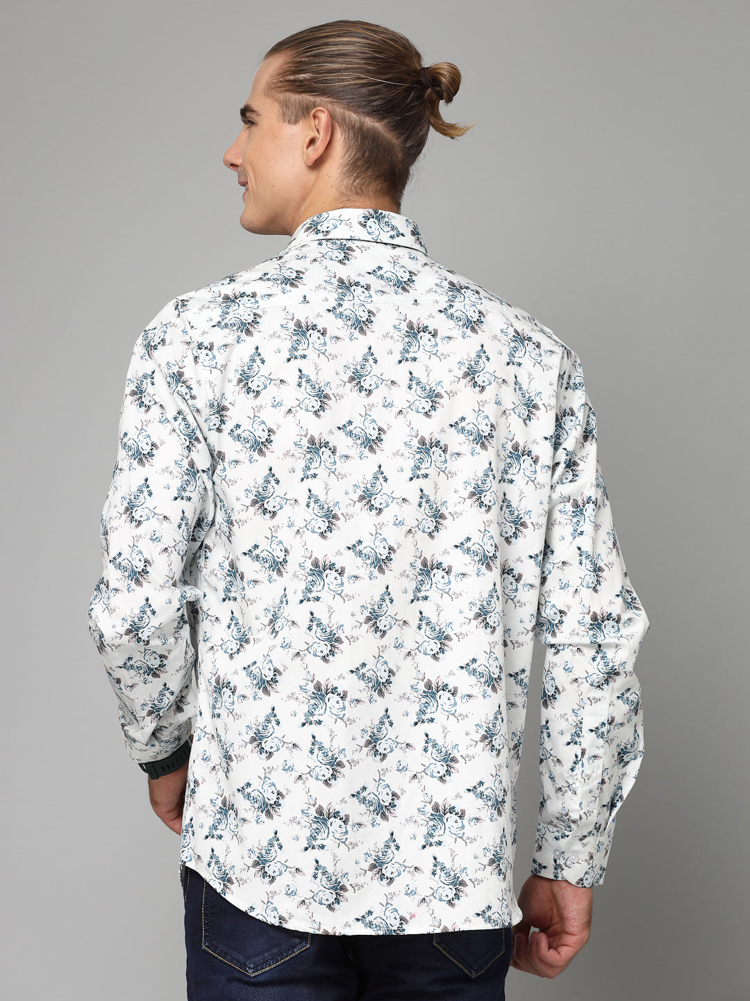 Valbone Men Printed Giza Cotton Casual Shirt