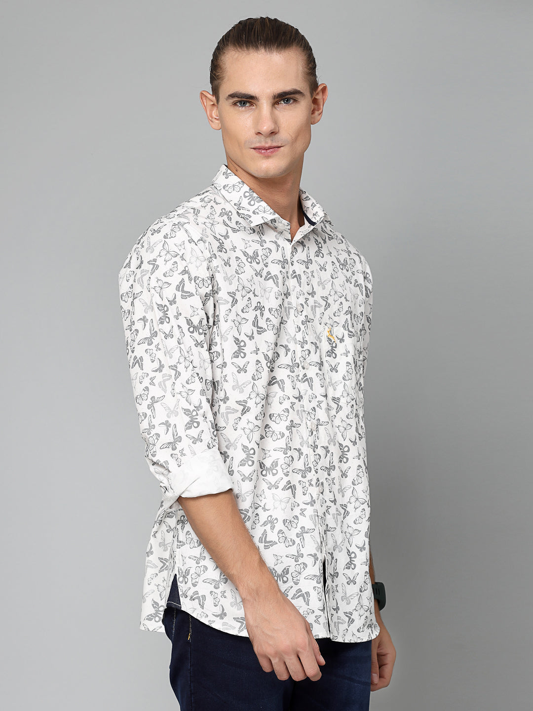 Valbone Men Printed Giza Cotton Casual Shirt