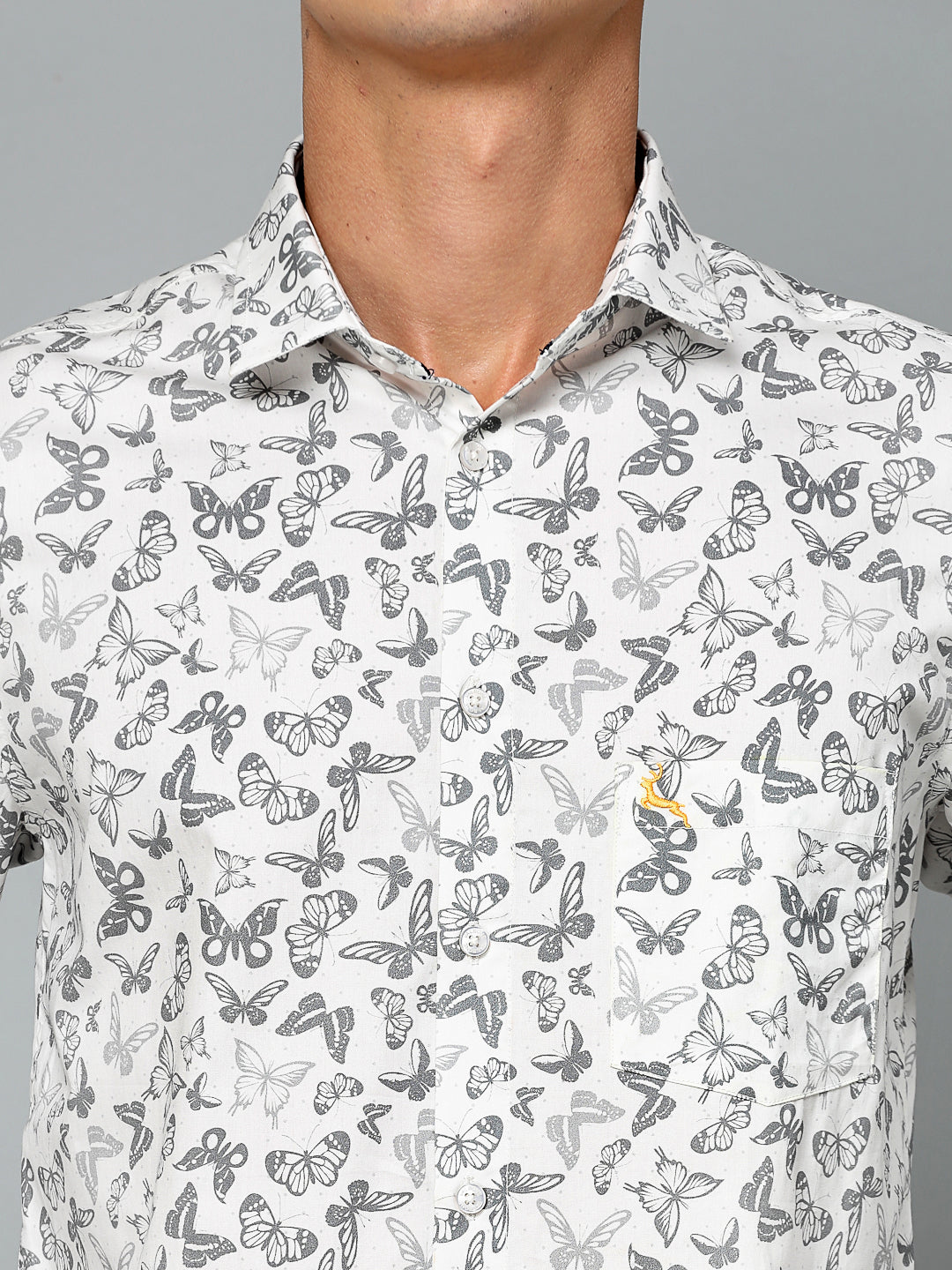 Valbone Men Printed Giza Cotton Casual Shirt