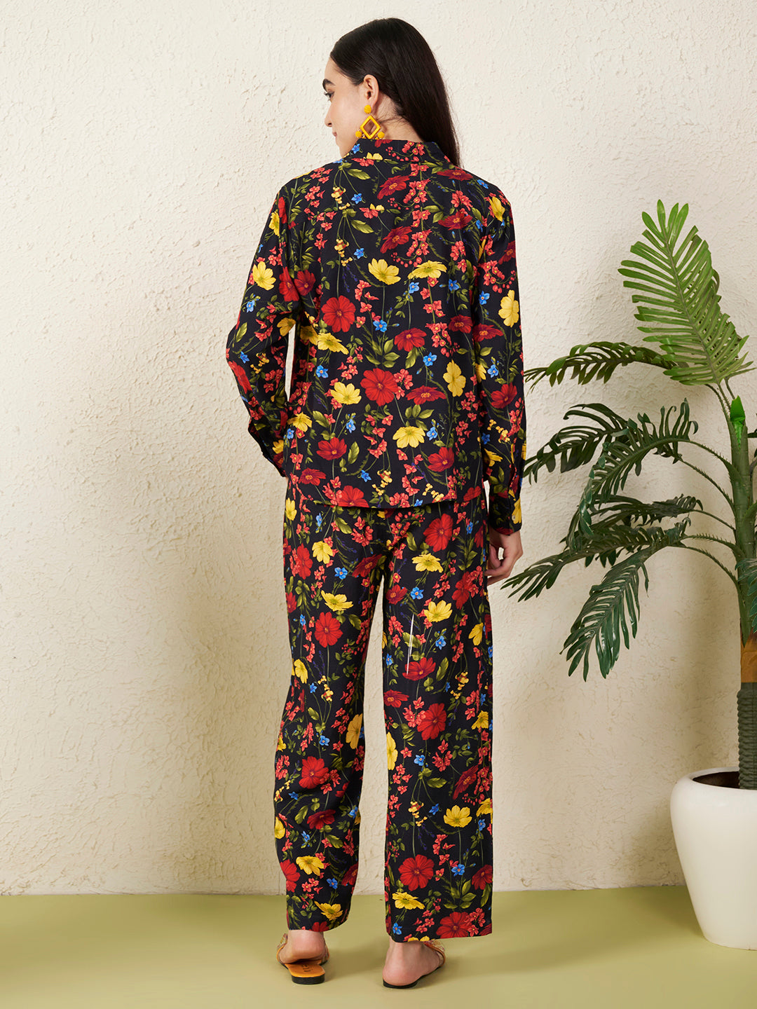 Women’s Black Floral Co-ord Set