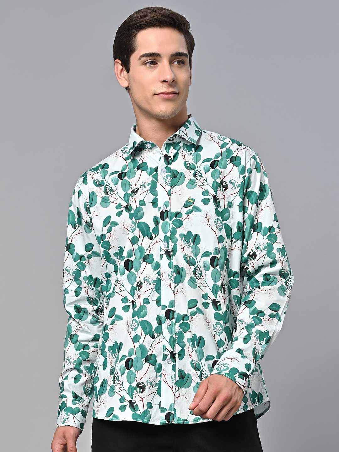 Valbone Men Printed Giza Cotton Casual full sleeves Shirt