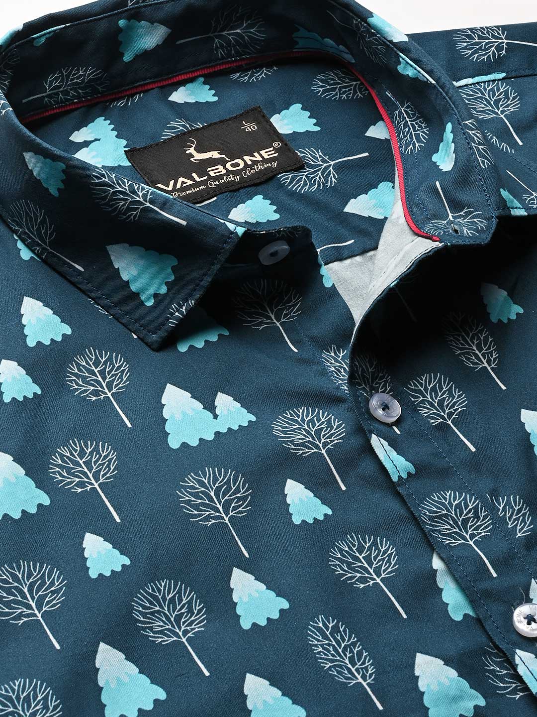 Valbone Men Printed Giza Cotton Casual Shirt