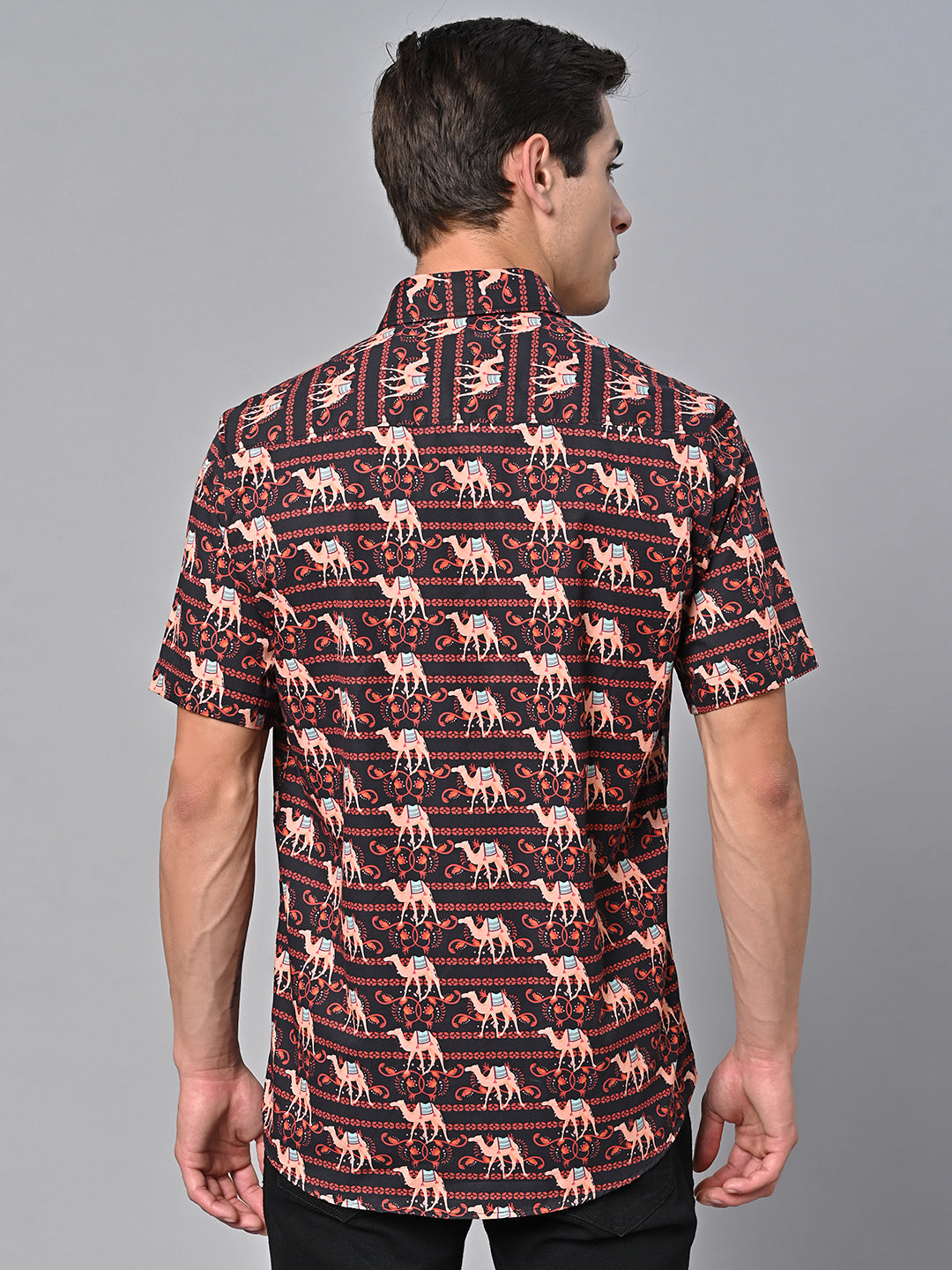 Valbone Men Printed Giza Cotton Casual Shirt