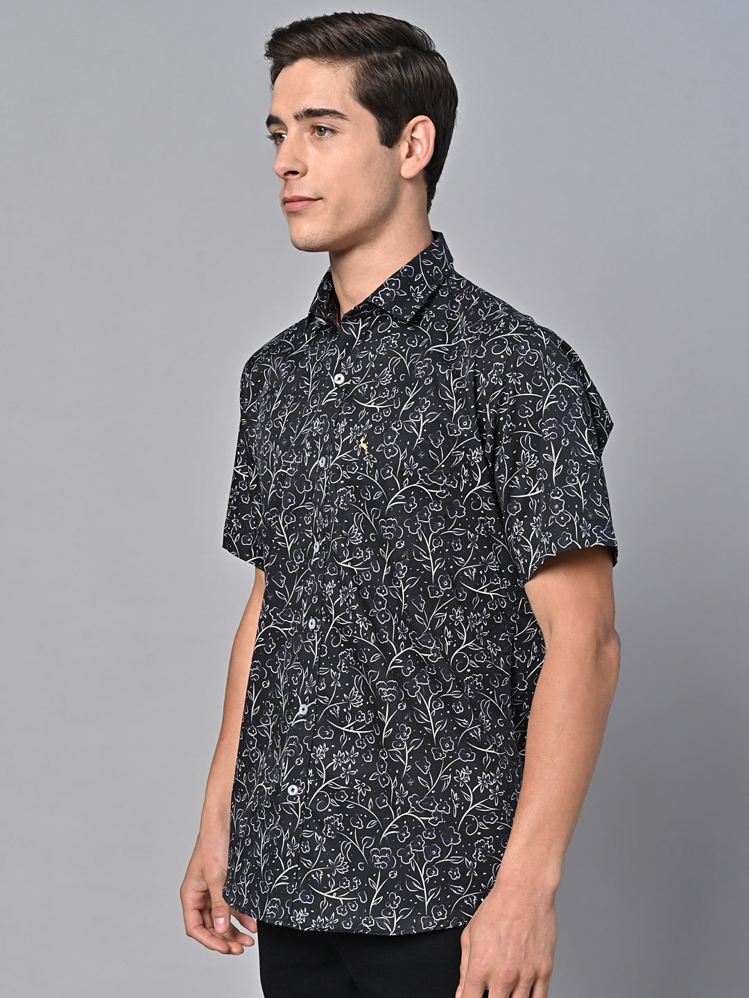 Valbone Men Printed Giza Cotton Casual Shirt