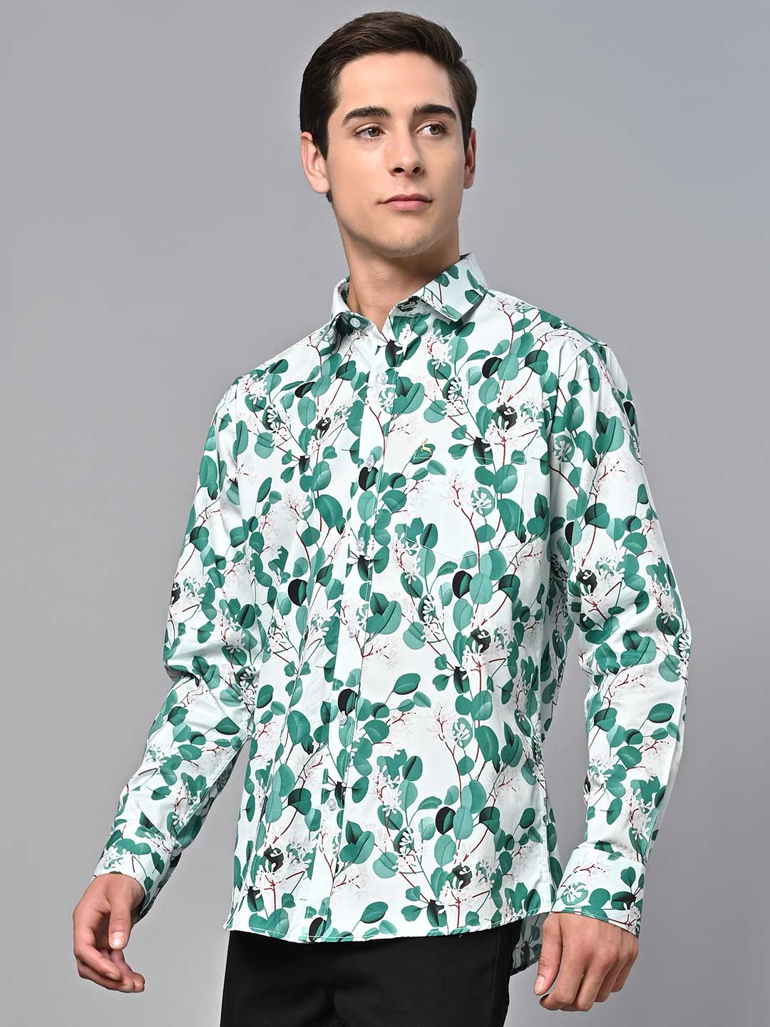 Valbone Men Printed Giza Cotton Casual full sleeves Shirt