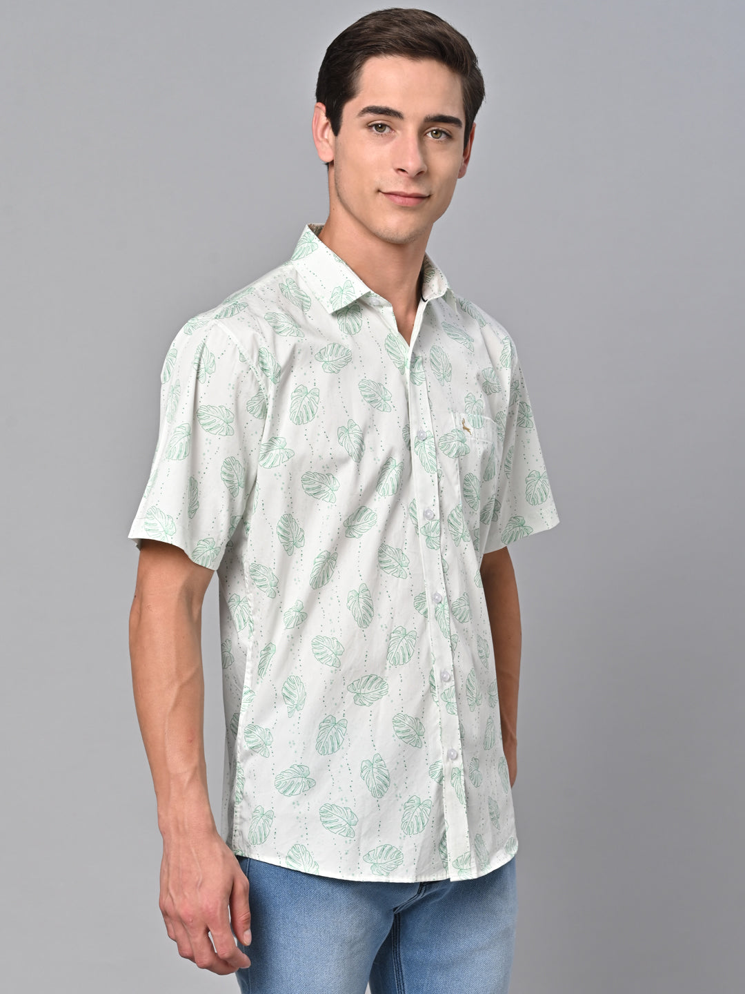 Valbone Men Printed Giza Cotton Casual Shirt