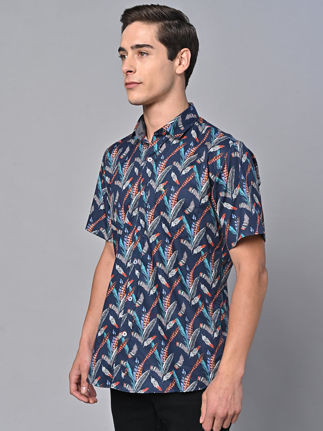 Valbone Men Printed Giza Cotton Casual Shirt