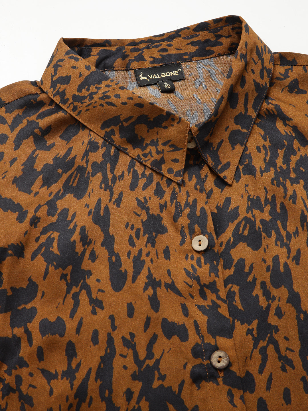 Valbone Women’s Brown Viscose Floral Print Dress