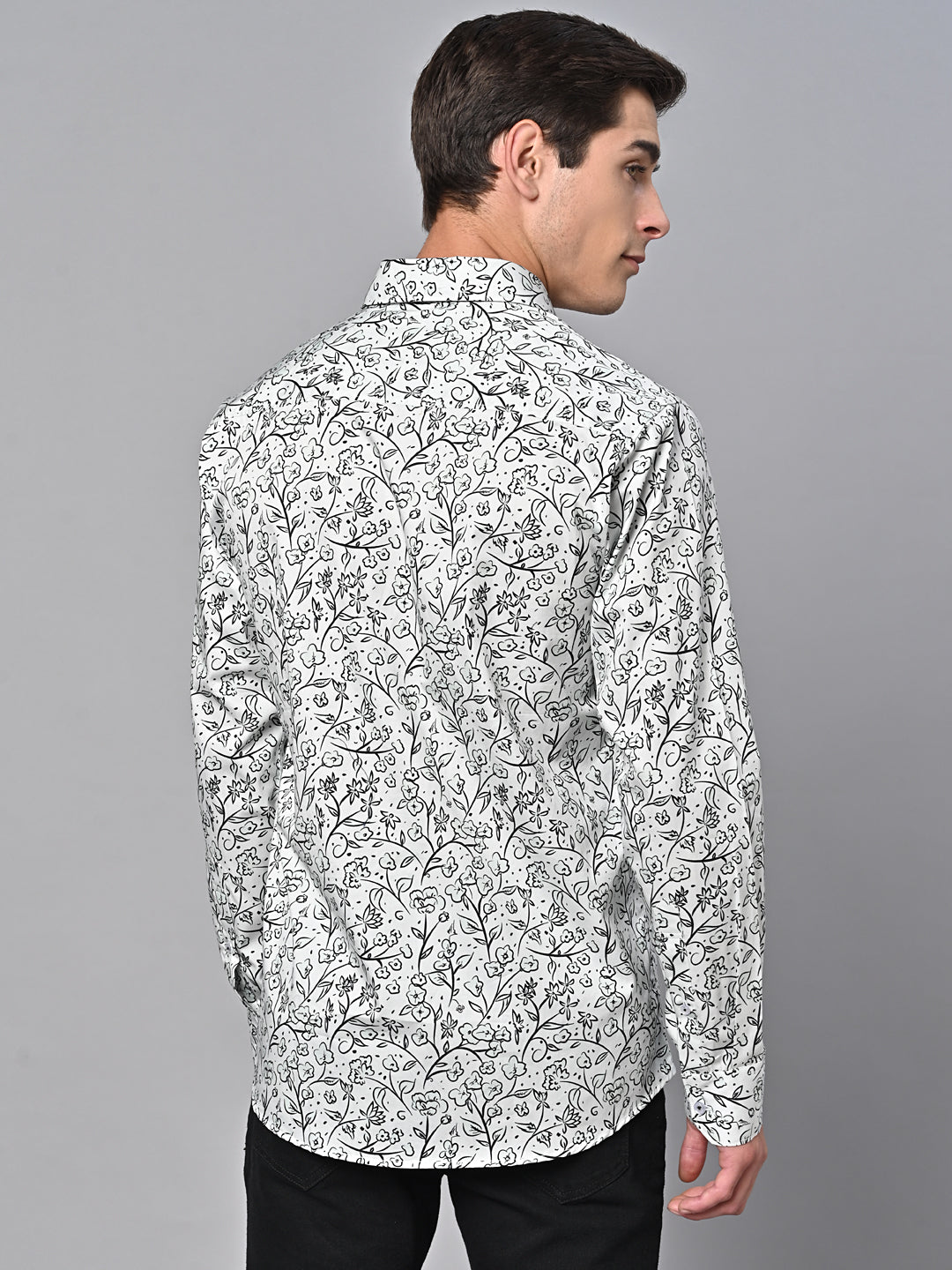 Valbone Men Printed Giza Cotton Casual Shirt