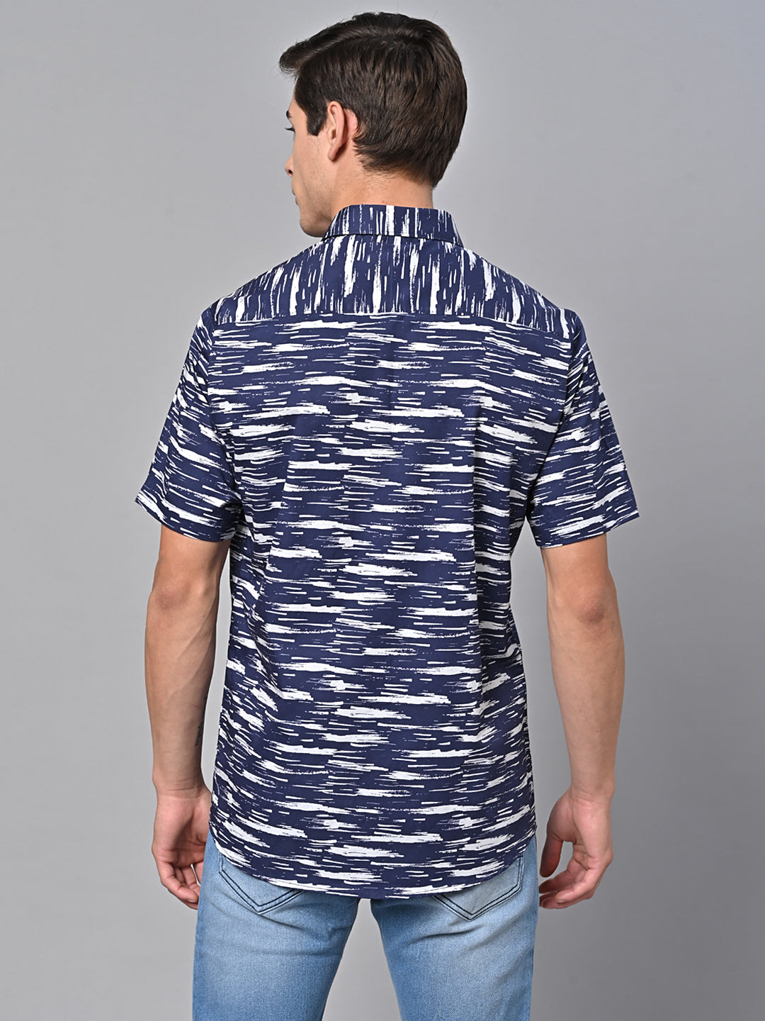 Valbone Men Printed Giza Cotton Casual Shirt