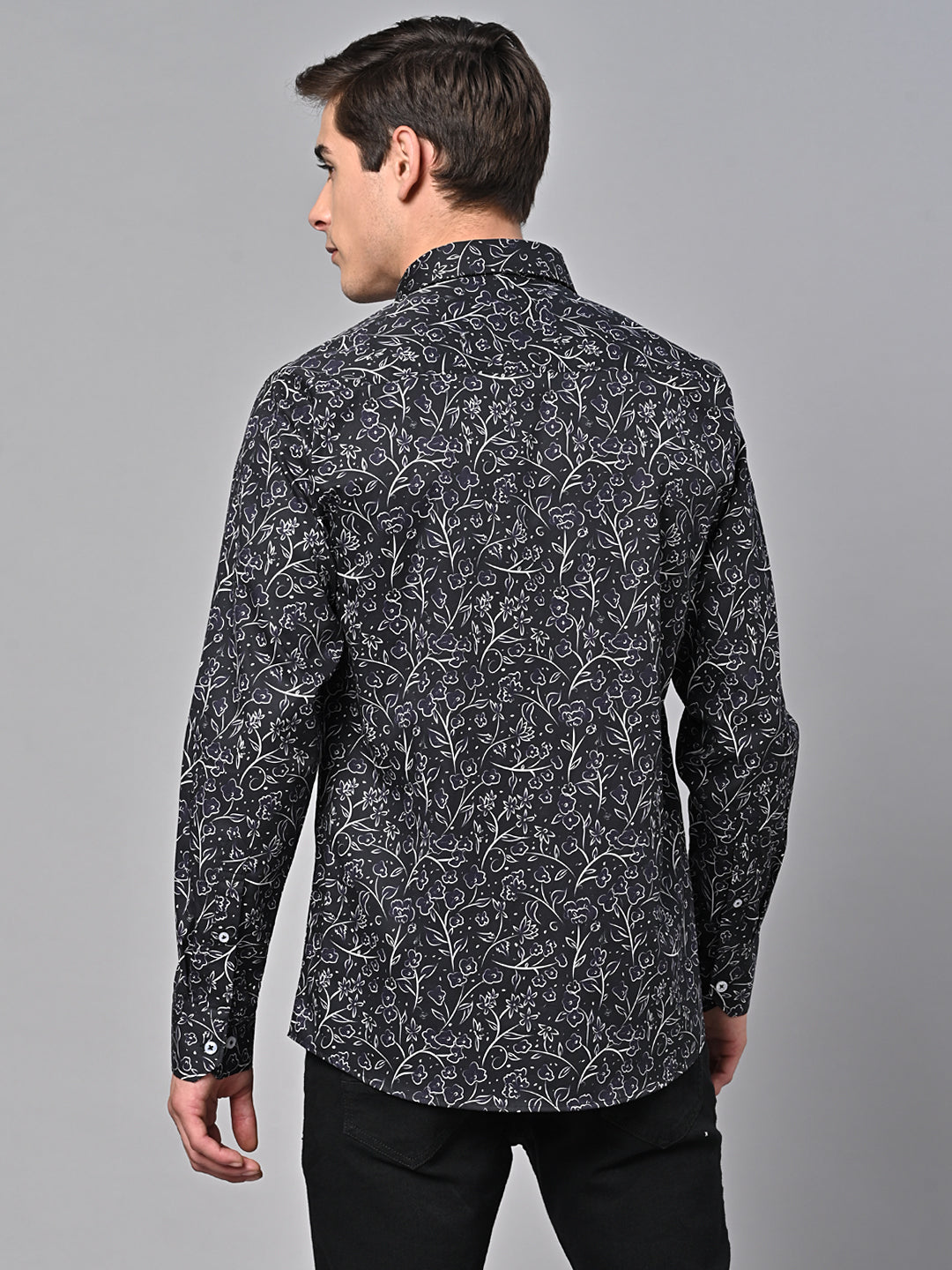 Valbone Men Printed Giza Cotton Casual Shirt