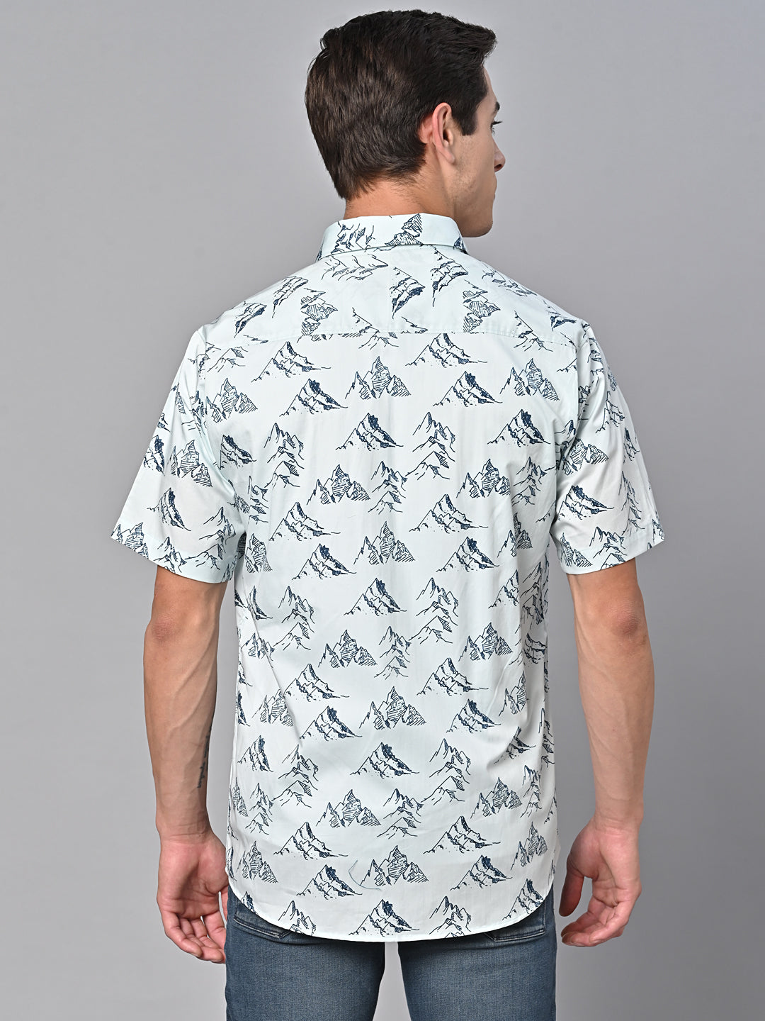 Valbone Men Printed Giza Cotton Casual Shirt