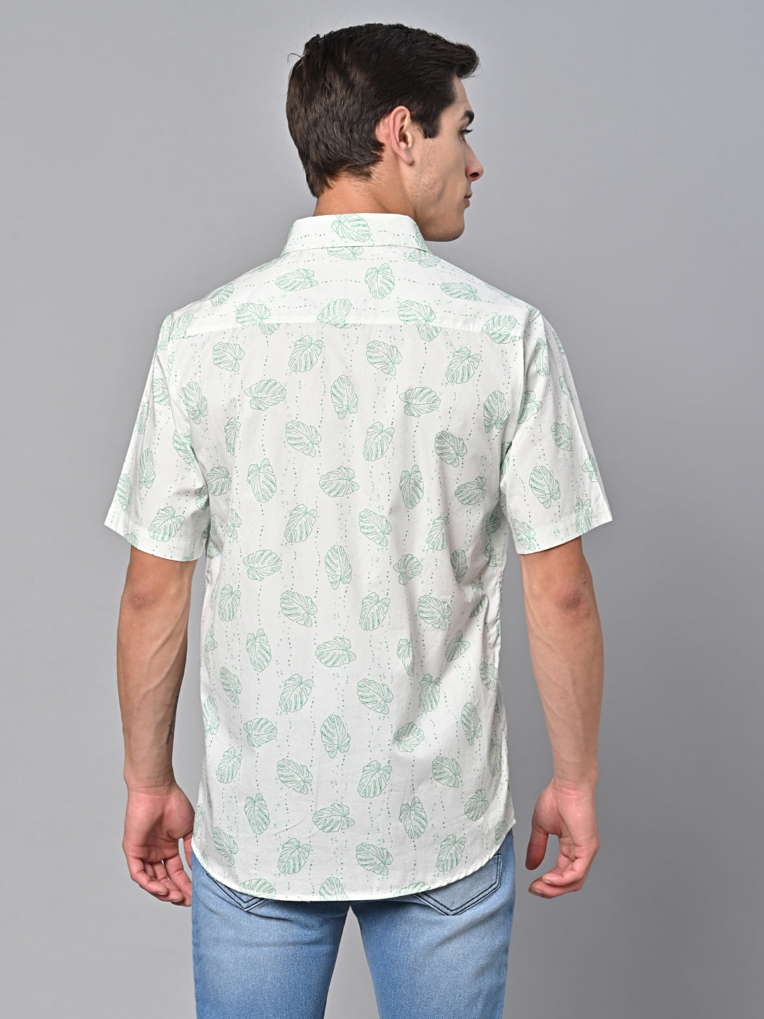 Valbone Men Printed Giza Cotton Casual Shirt