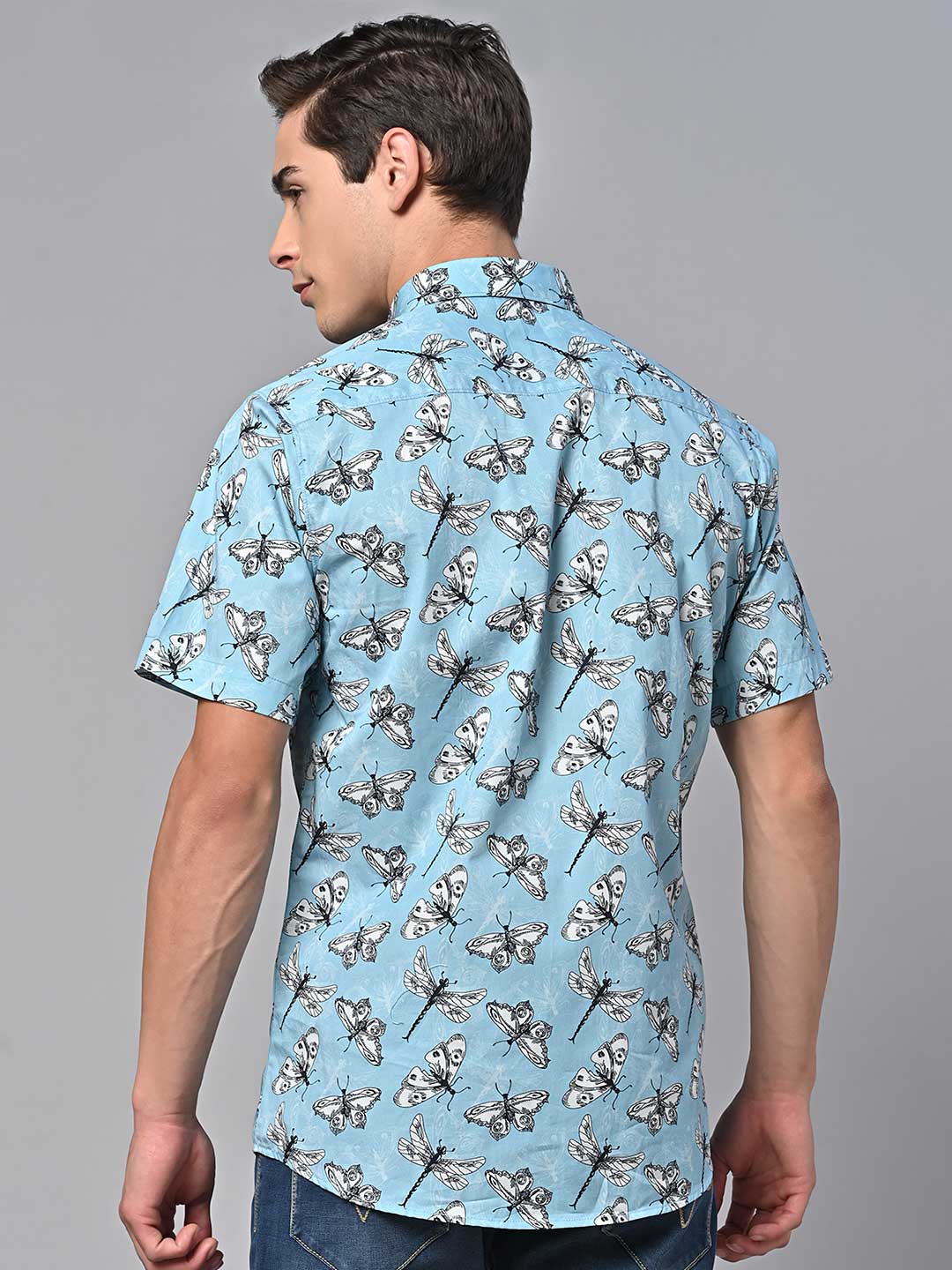 Valbone Men Printed Giza Cotton Casual Shirt