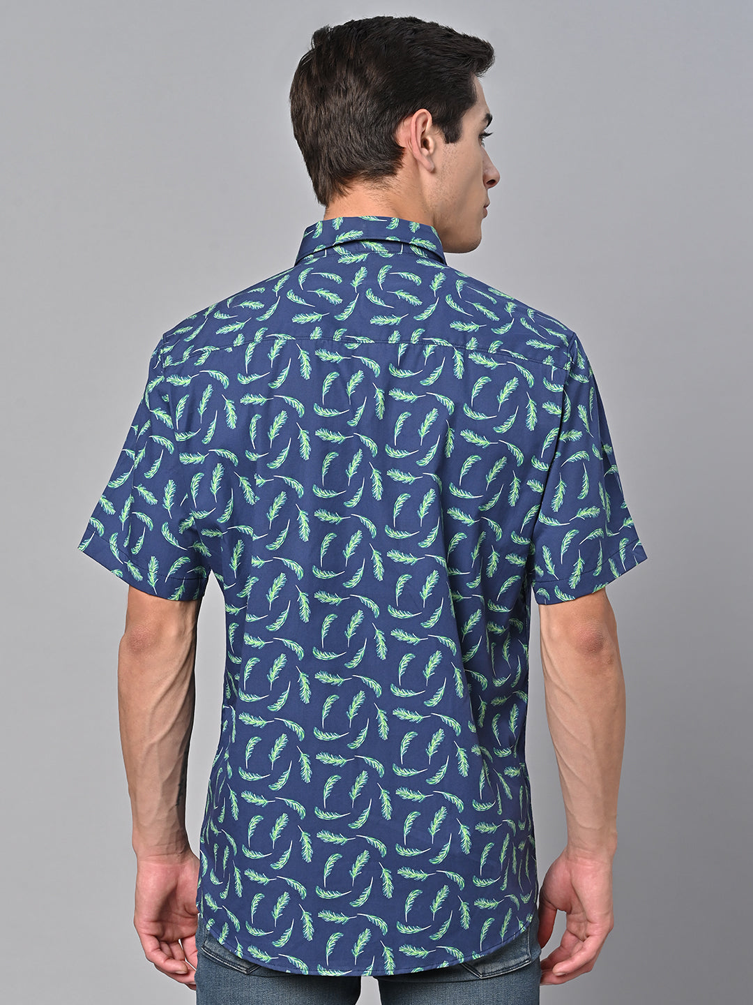 Valbone Men Printed Giza Cotton Casual half sleeves Shirt