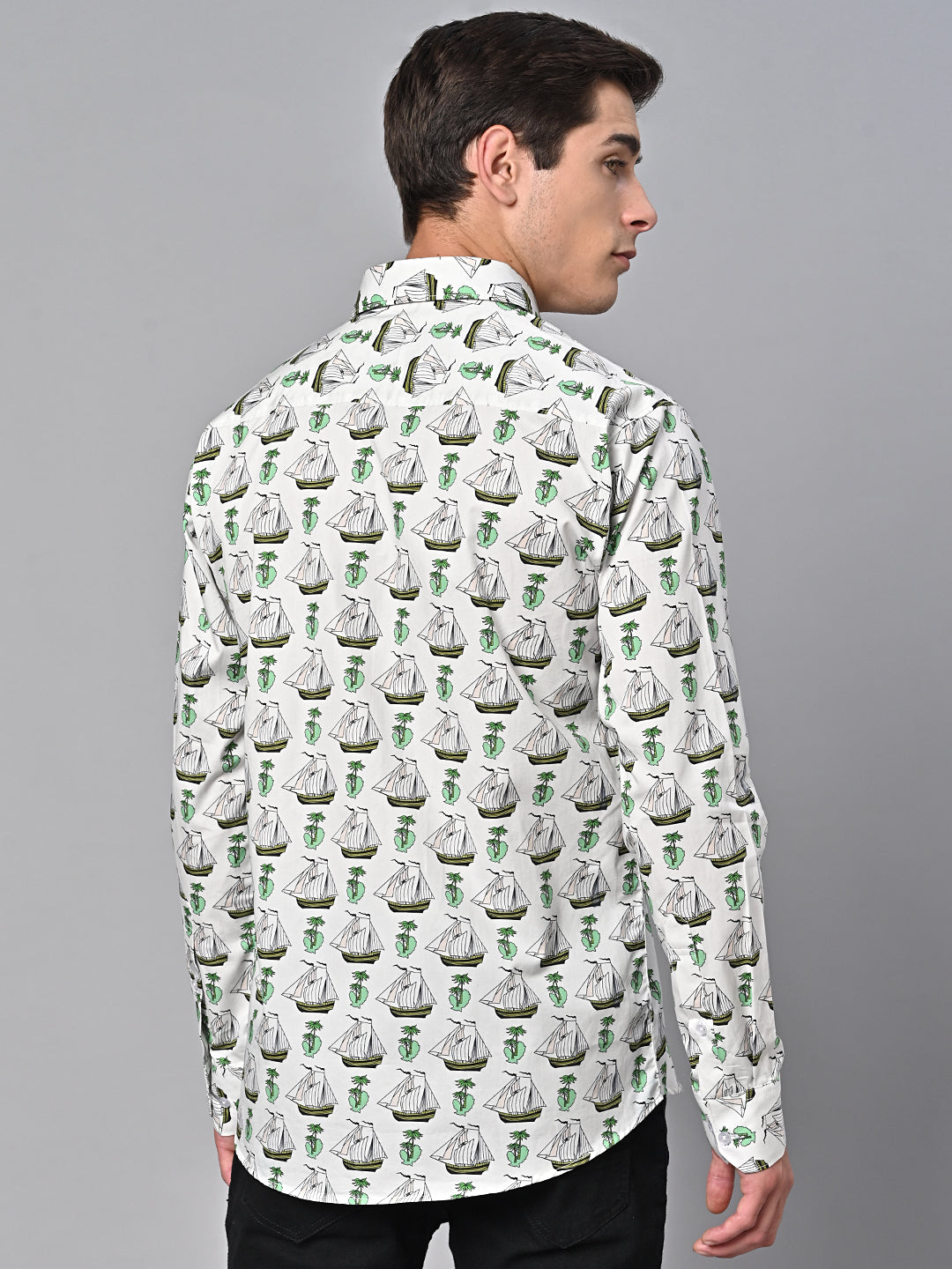Valbone Men Printed Giza Cotton Casual Shirt