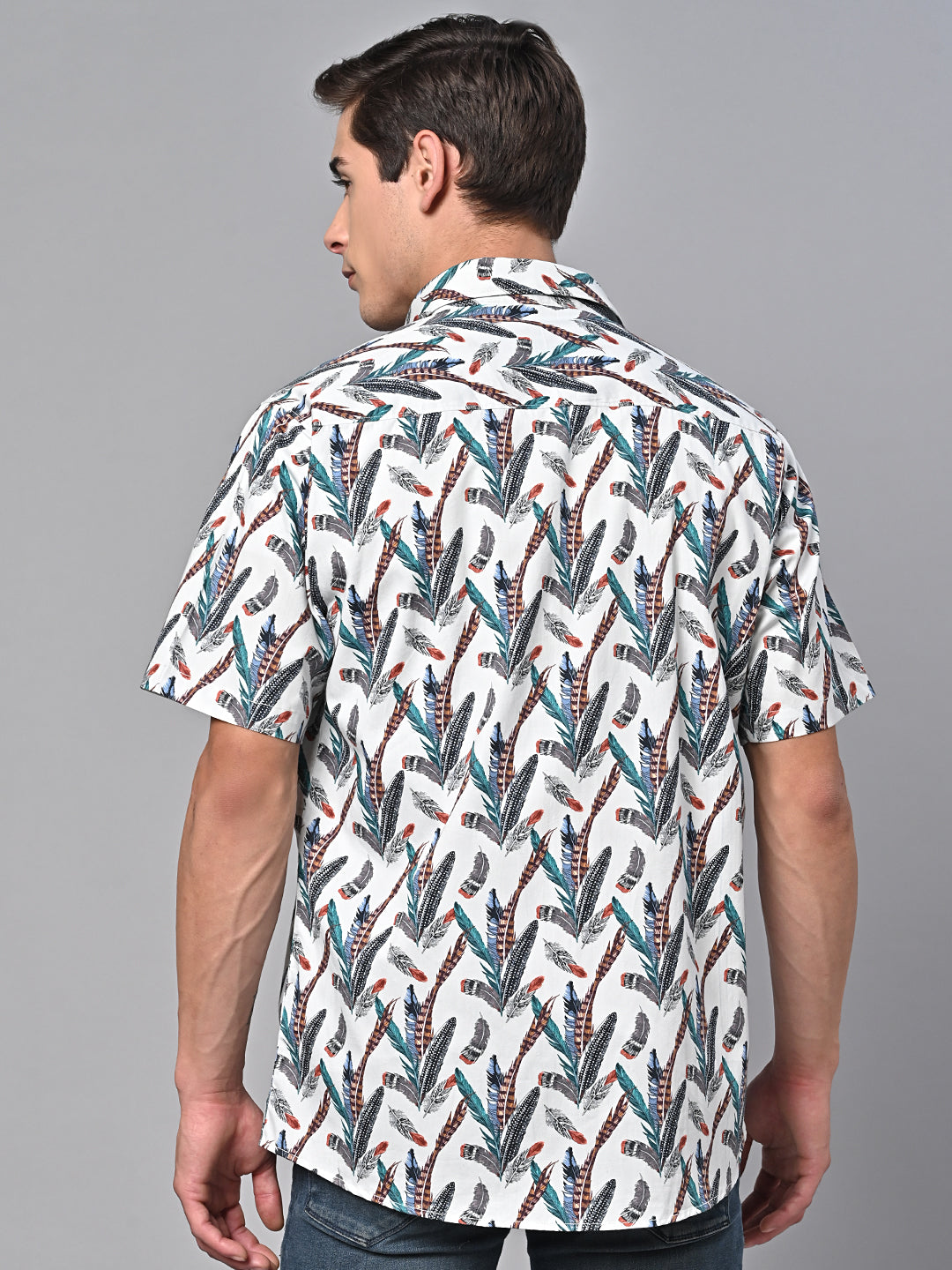 Valbone Men Printed Giza Cotton Casual Shirt