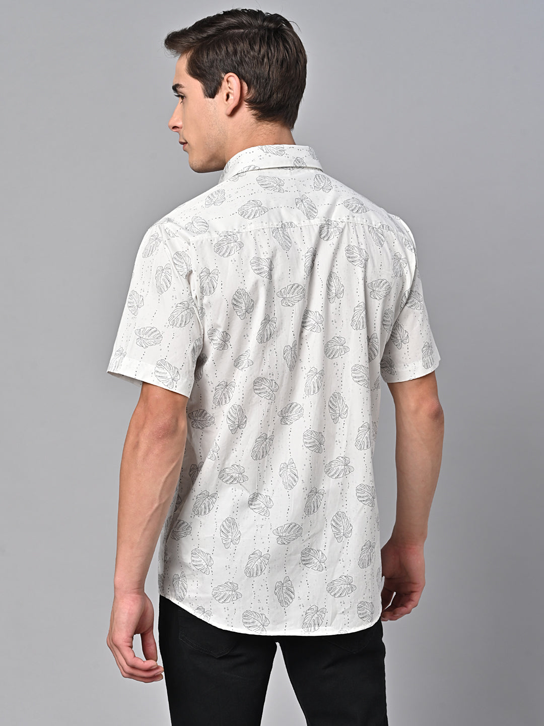 Valbone Men Printed Giza Cotton Casual Shirt