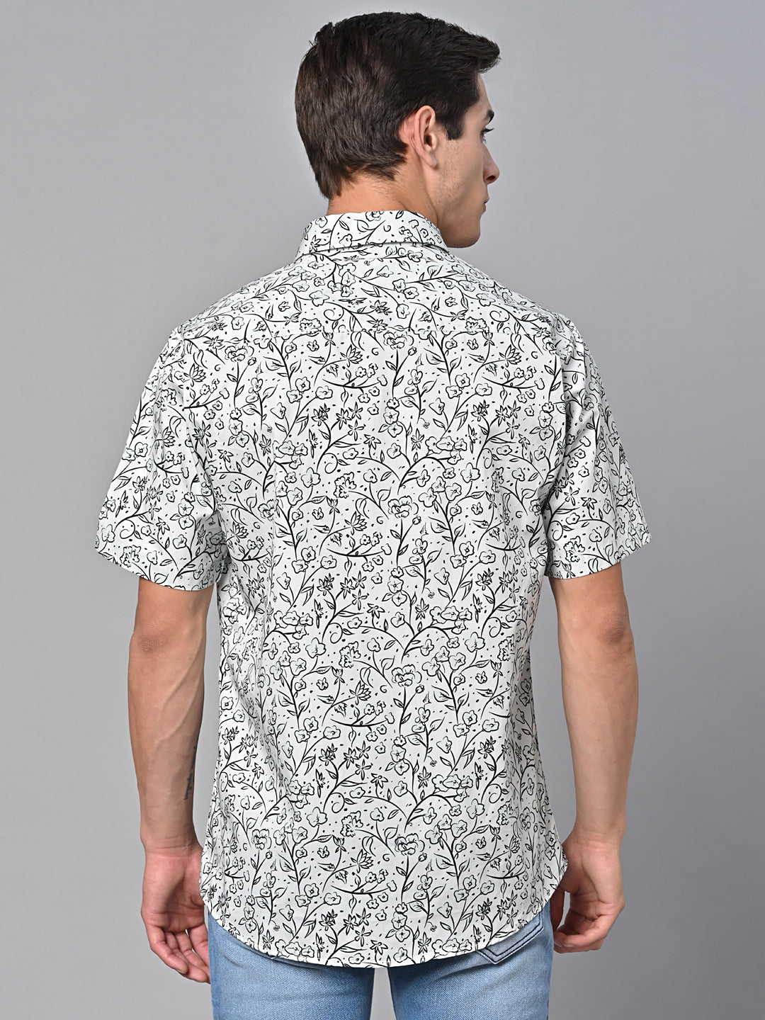 Valbone Men Printed Giza Cotton Casual Shirt