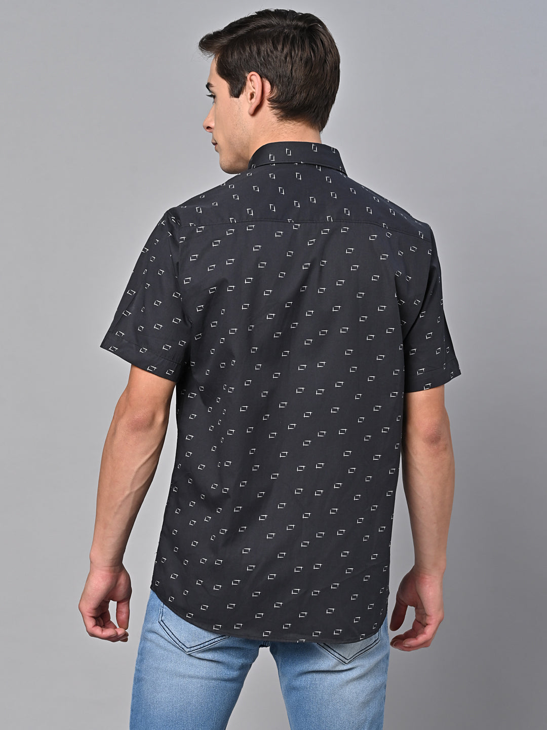 Valbone Men Printed Giza Cotton Casual half sleeves Shirt