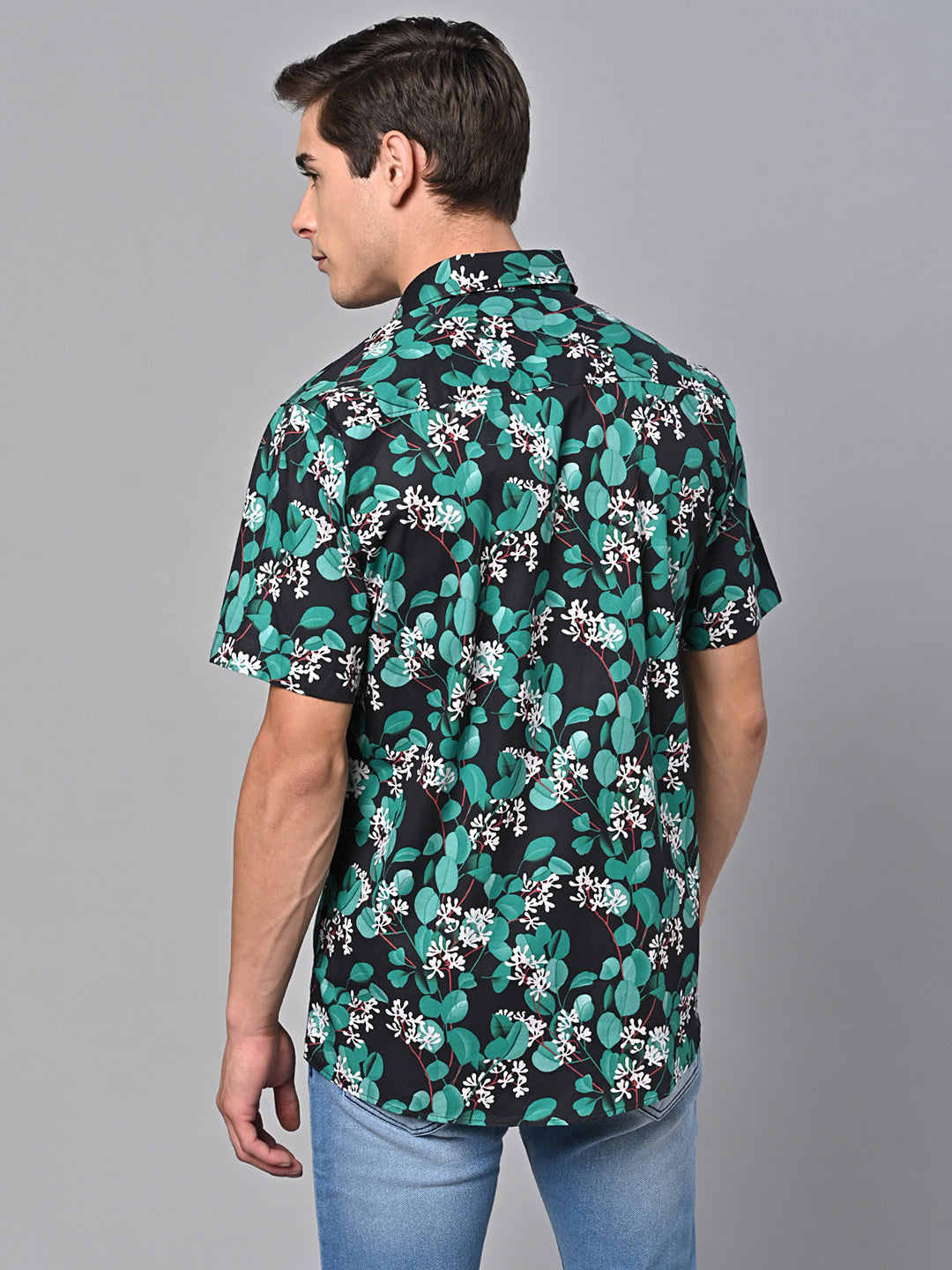 Valbone Men Printed Giza Cotton Casual Shirt