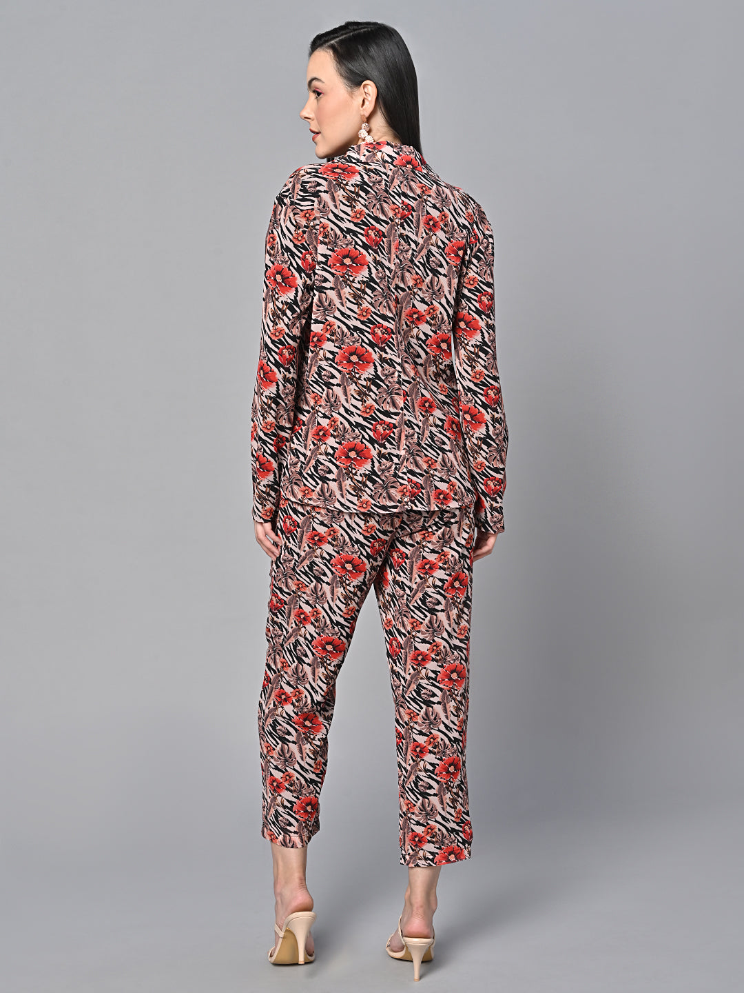 Floral Printed Top With Trouser Co-Ords
