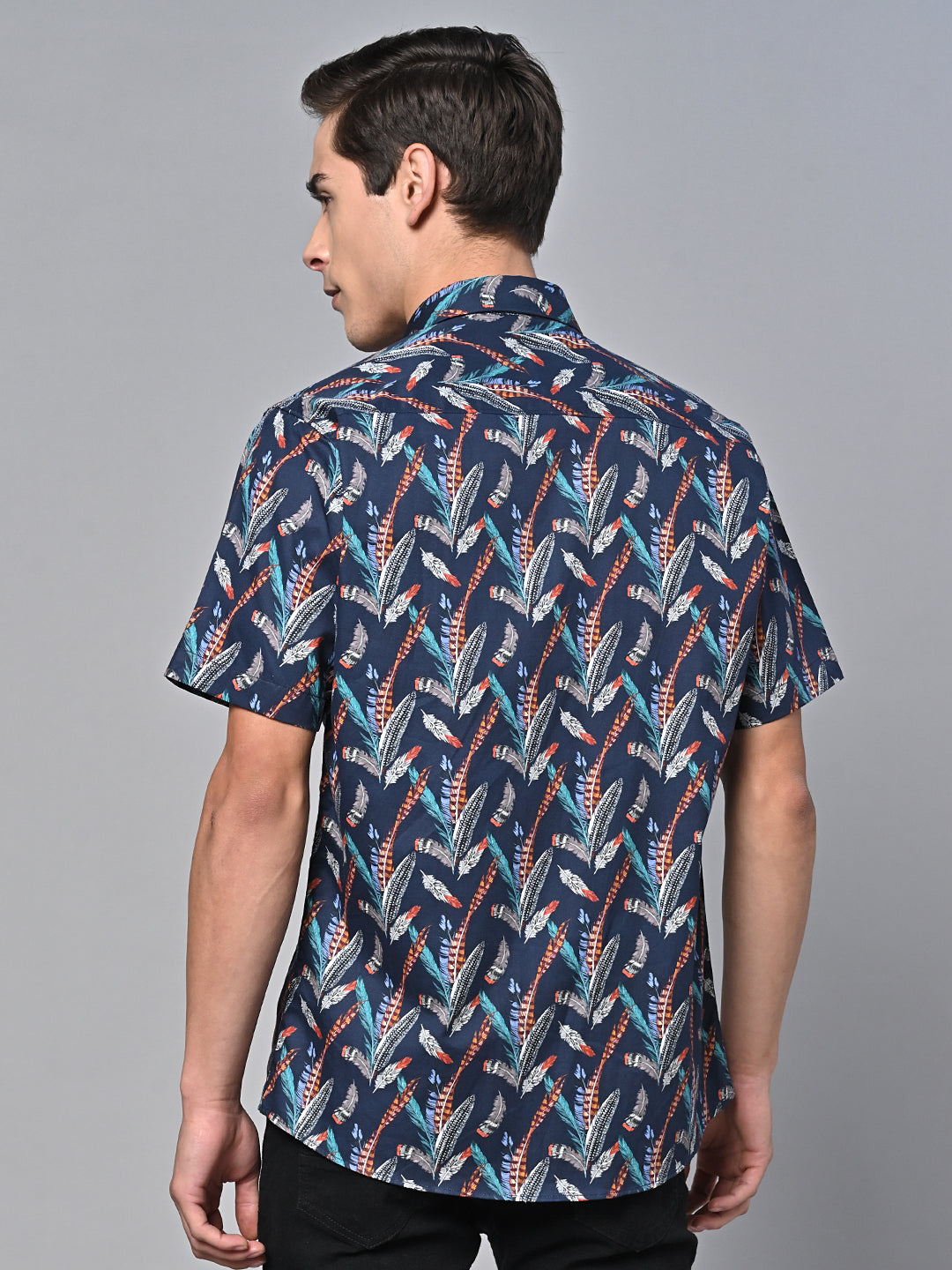 Valbone Men Printed Giza Cotton Casual Shirt