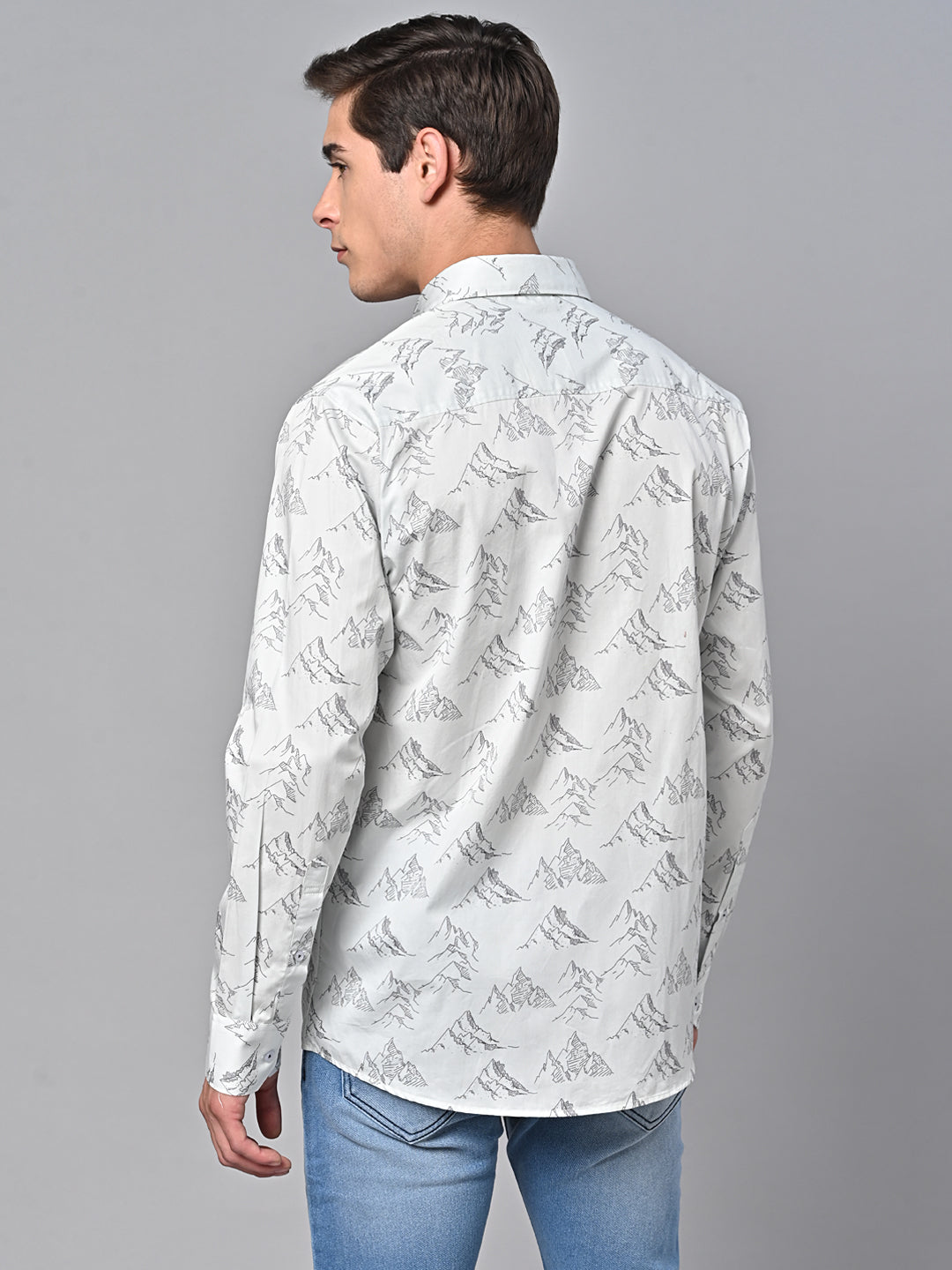 Valbone Men Printed Giza Cotton Casual Shirt