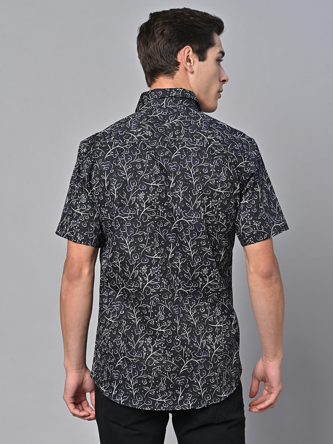 Valbone Men Printed Giza Cotton Casual Shirt