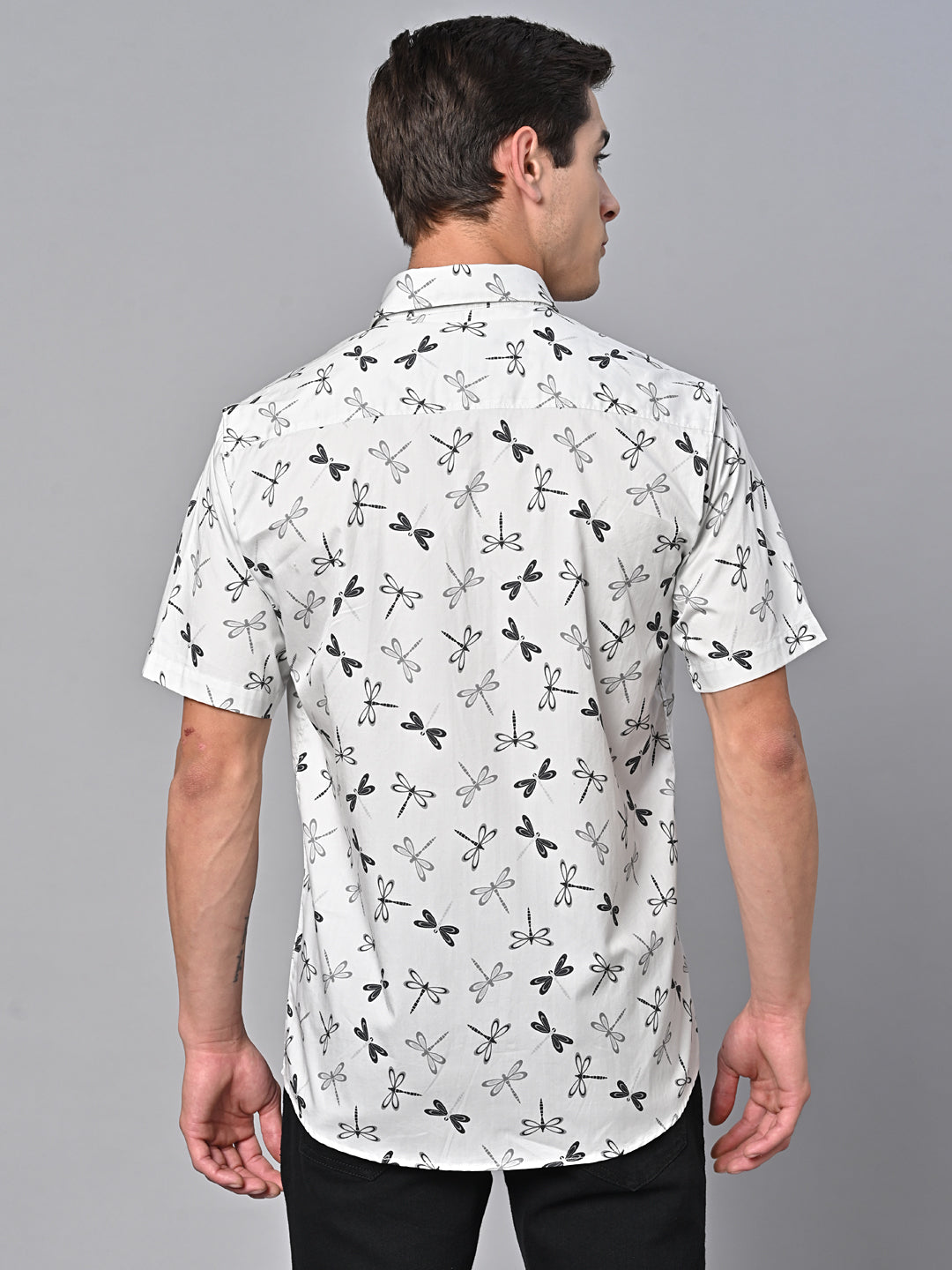 Valbone Men Printed Giza Cotton Casual Shirt