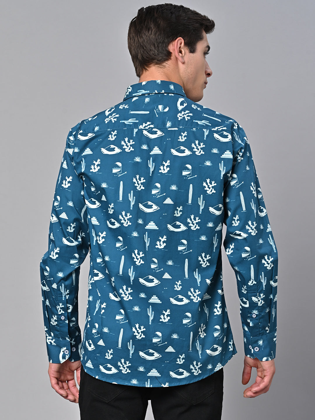 Valbone Men Printed Giza Cotton Casual Shirt
