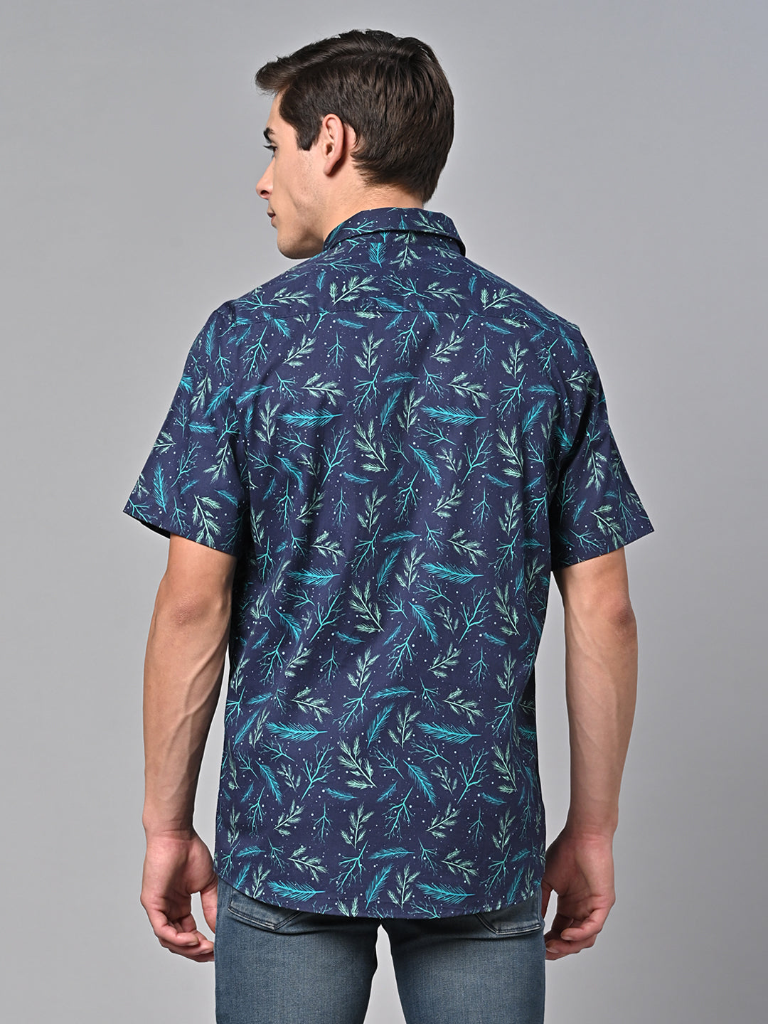 Valbone Men Printed Giza Cotton Casual Shirt
