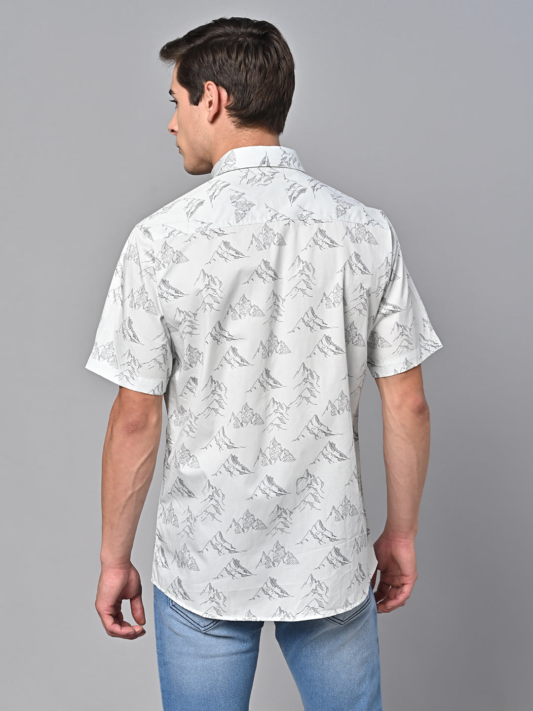 Valbone Men Printed Giza Cotton Casual Shirt