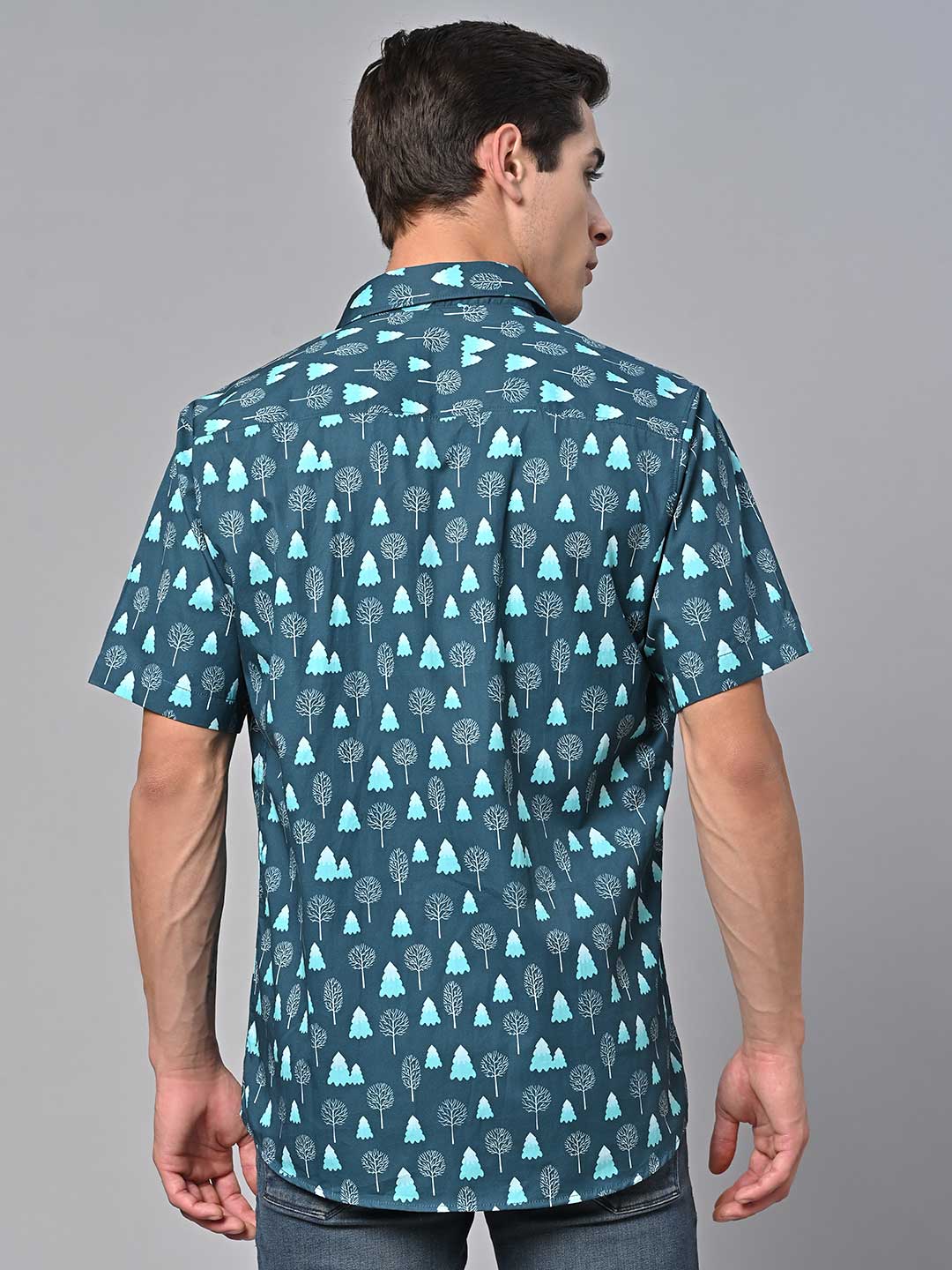 Valbone Men Printed Giza Cotton Casual Shirt