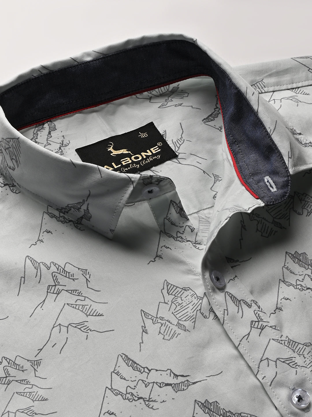 Valbone Men Printed Giza Cotton Casual Shirt