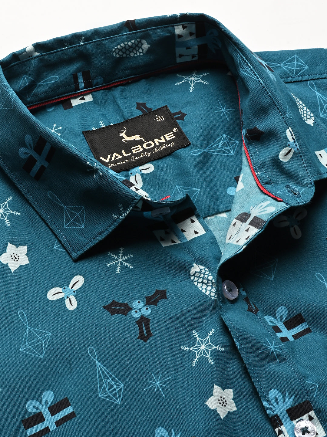 Valbone Men Printed Giza Cotton Casual Shirt