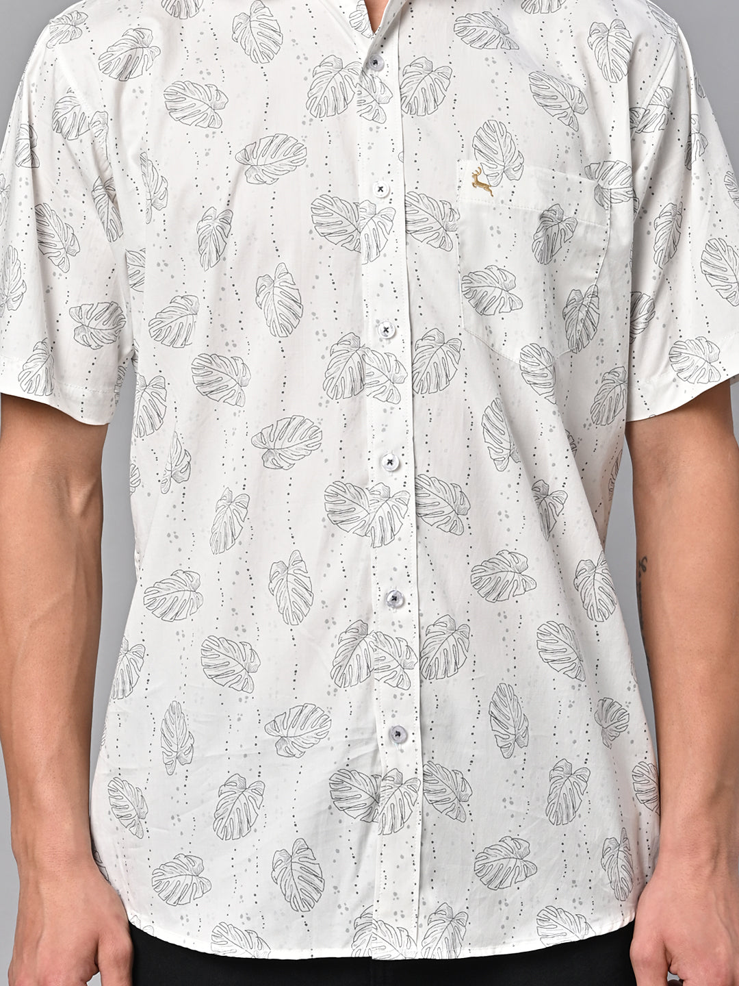 Valbone Men Printed Giza Cotton Casual Shirt