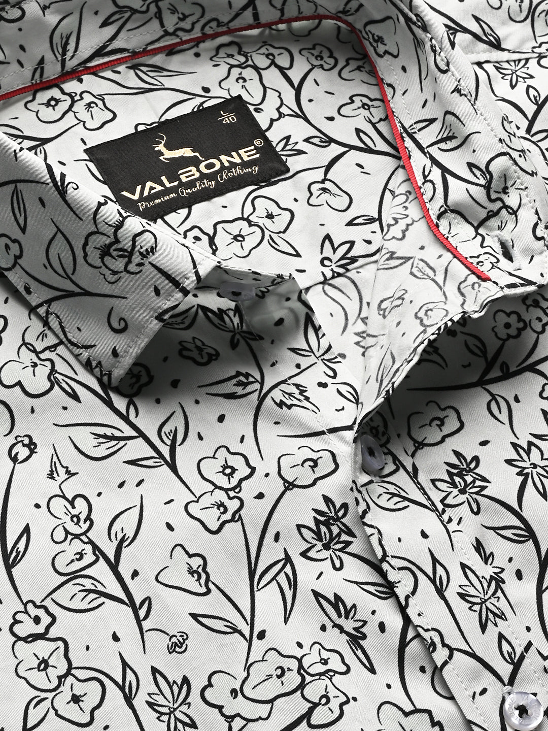 Valbone Men Printed Giza Cotton Casual Shirt
